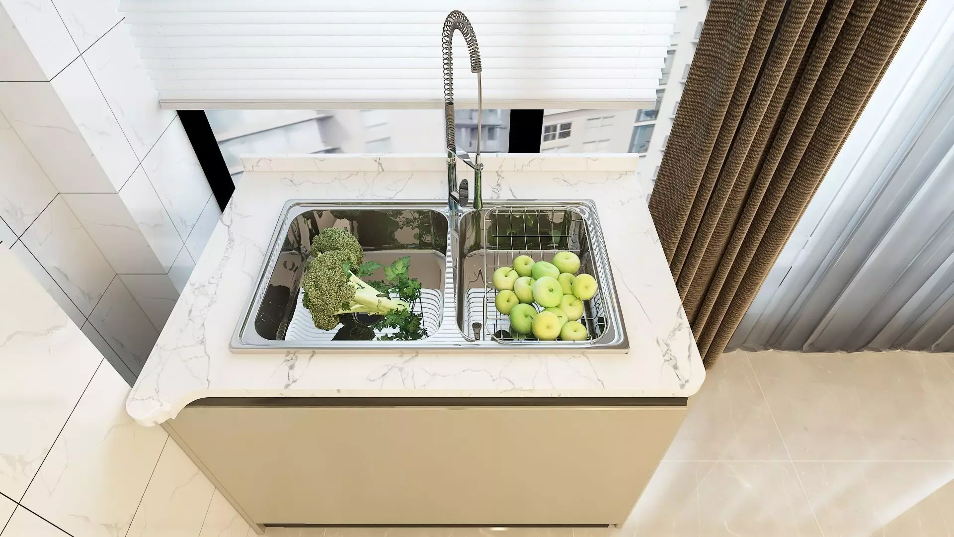 Studio Apartment Design 3D model_16