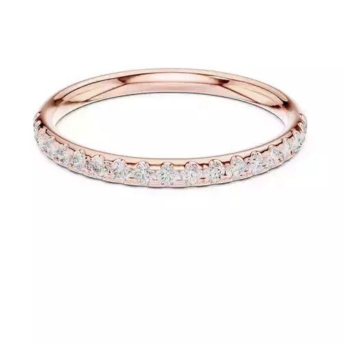 2mm Wide Round Diamond Wedding Band ALL SIZES STL Video