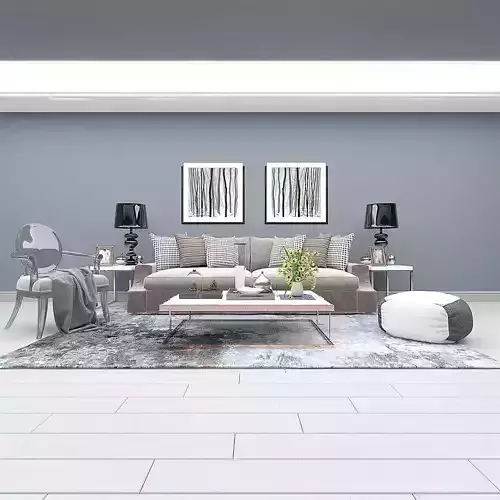 Furniture Set for Living Room | 3D model - 3D model önizlemesi
