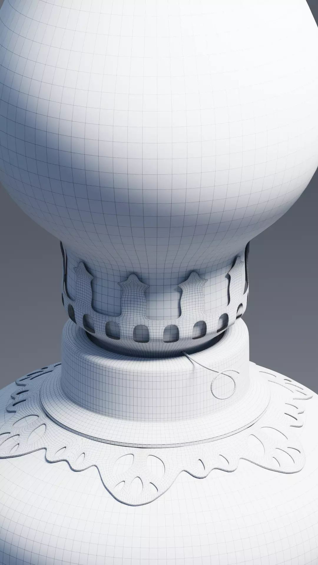 Indochina Vintage Oil Lamp 3D Model 3D model_3