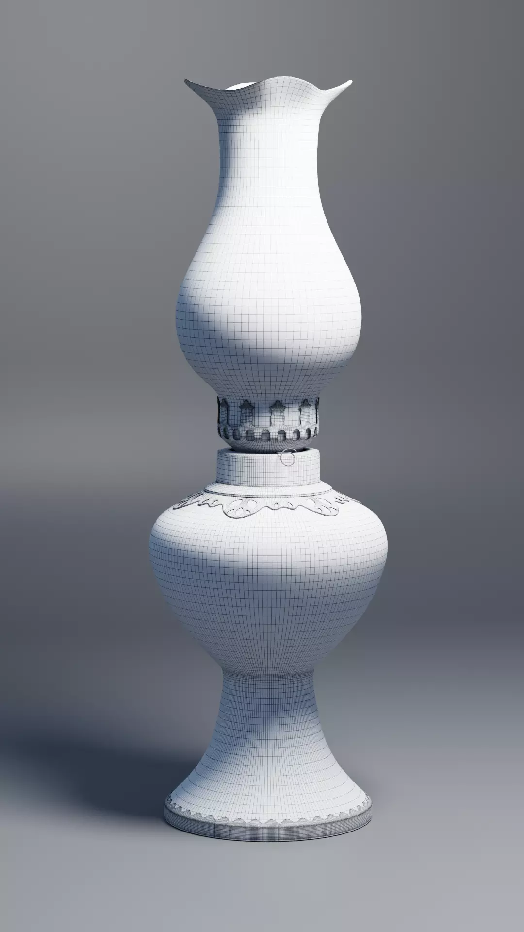 Indochina Vintage Oil Lamp 3D Model 3D model_1