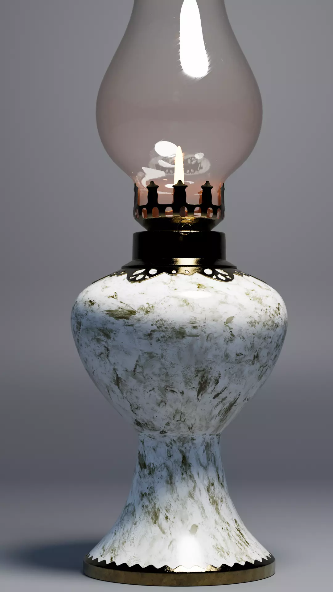 Indochina Vintage Oil Lamp 3D Model 3D model_6