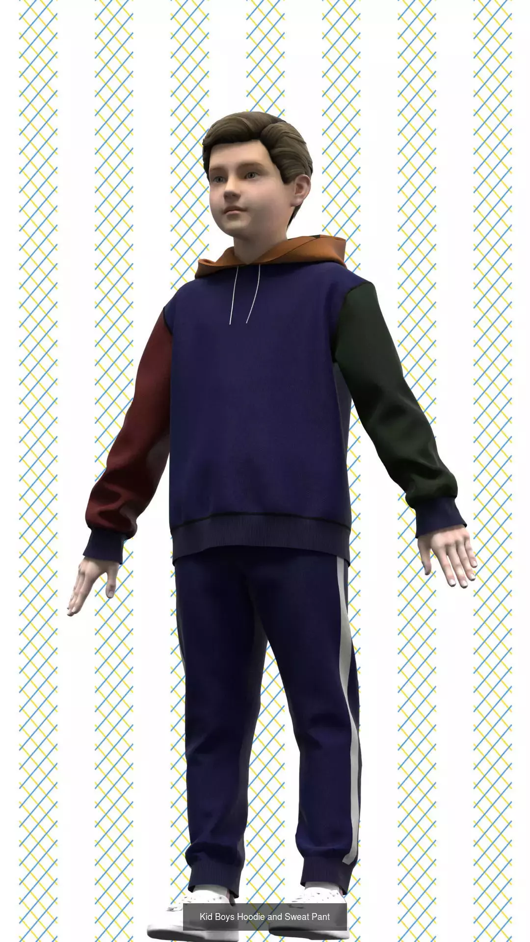 Kid boys and Girls 3d Clothing Mega Pack 3D Model Collection_18