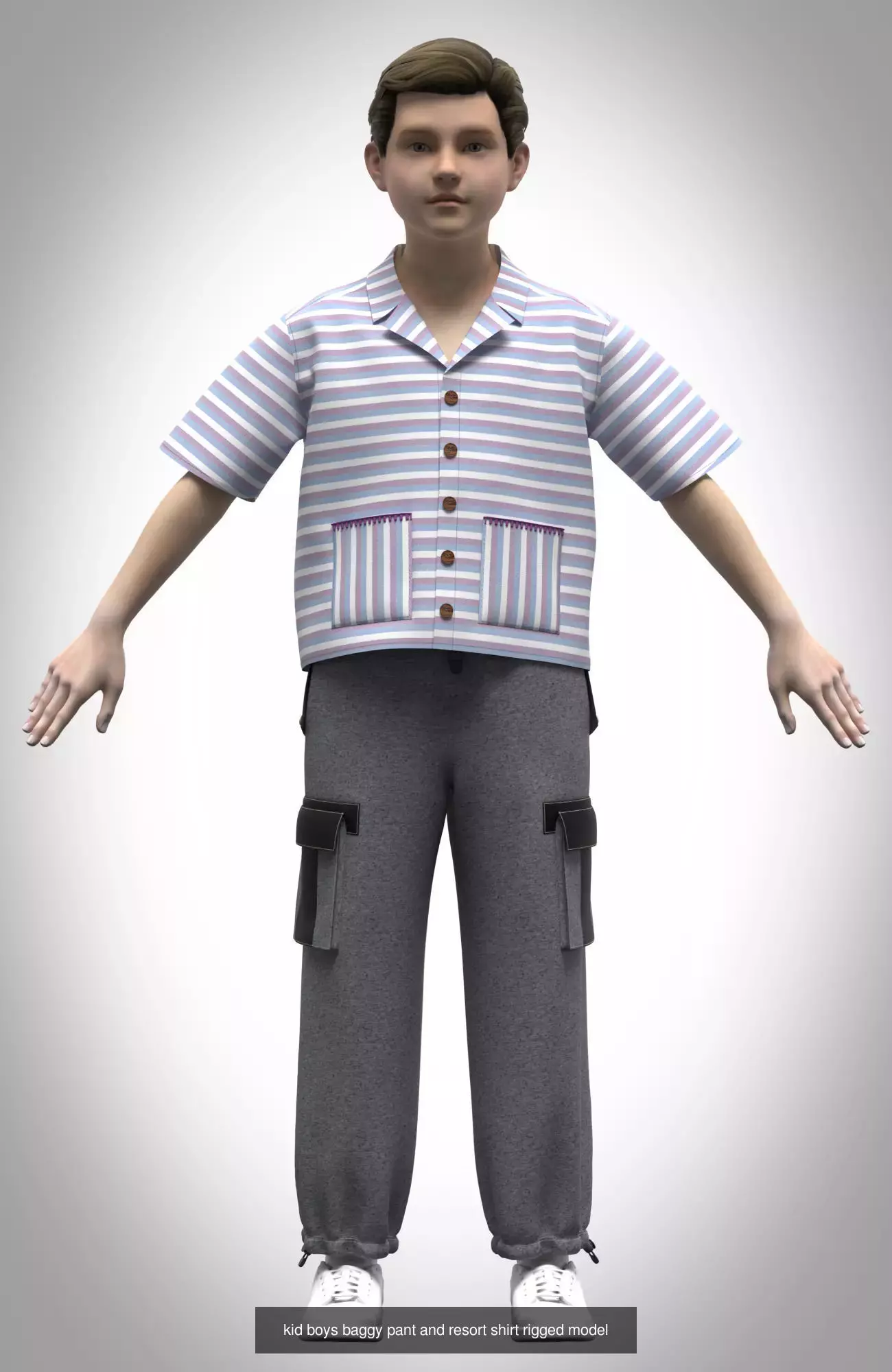 Kid boys and Girls 3d Clothing Mega Pack 3D Model Collection_23