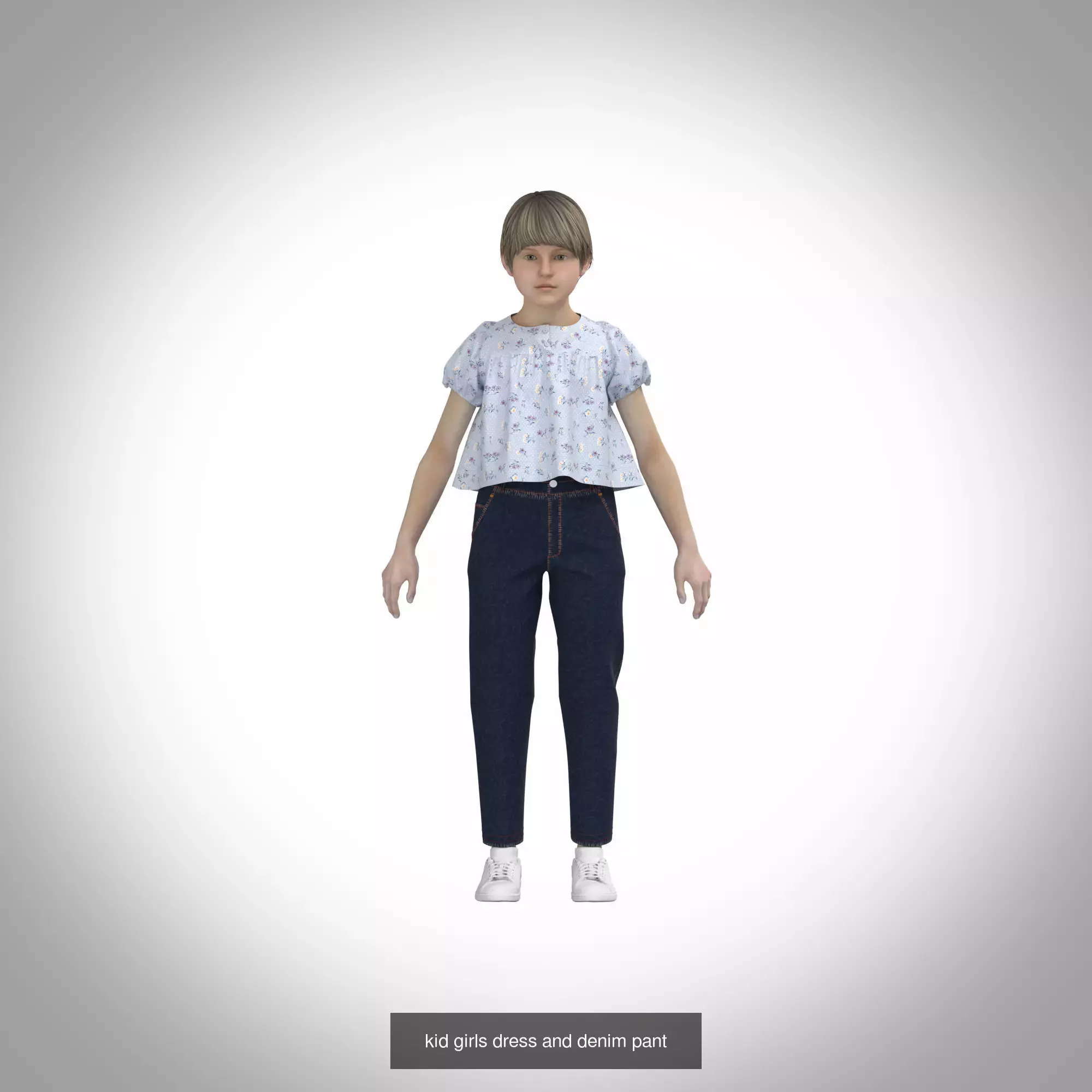 Kid boys and Girls 3d Clothing Mega Pack 3D Model Collection_19