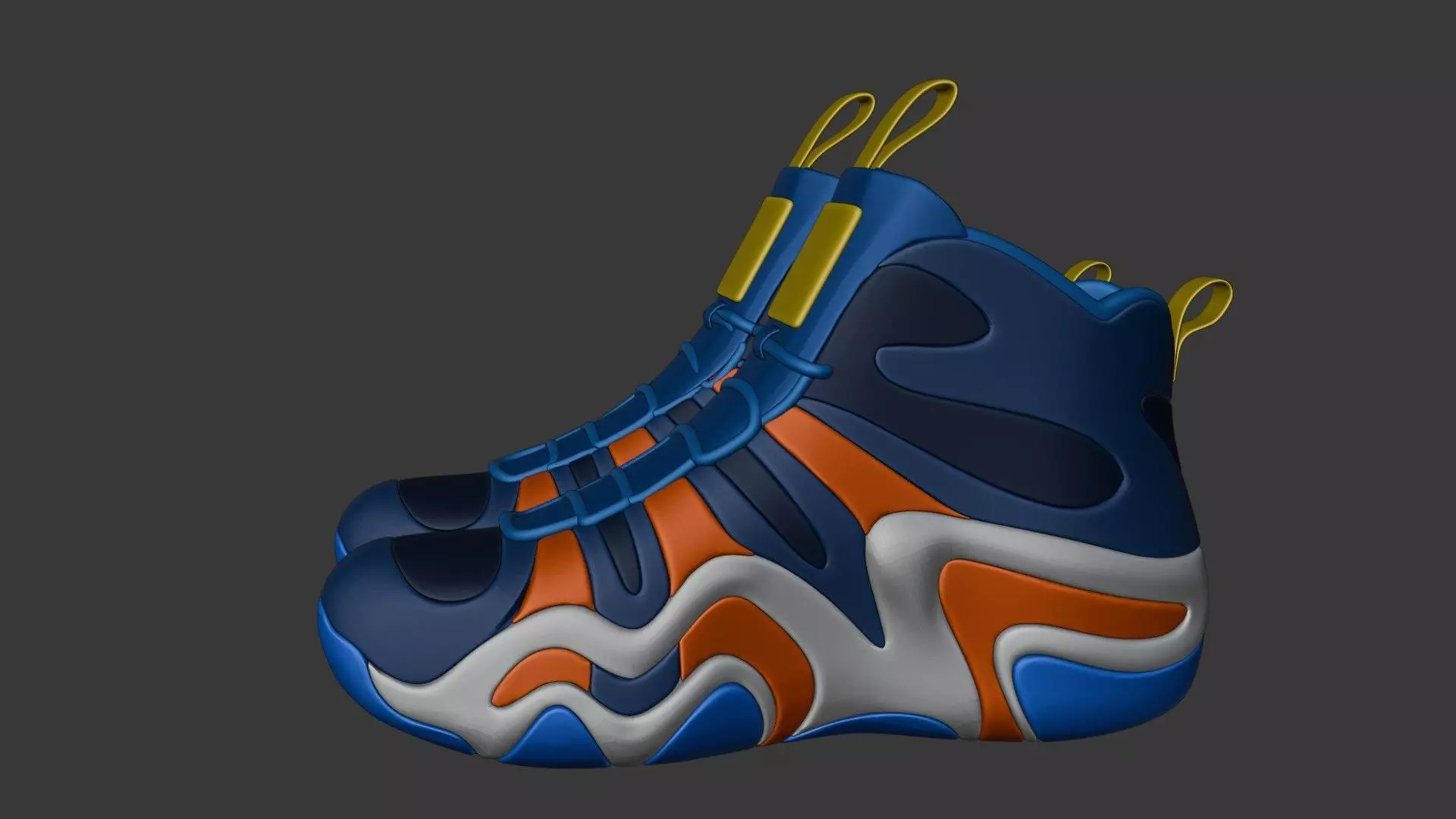 Futuristic Adidas Concept Sneakers 3D model_7