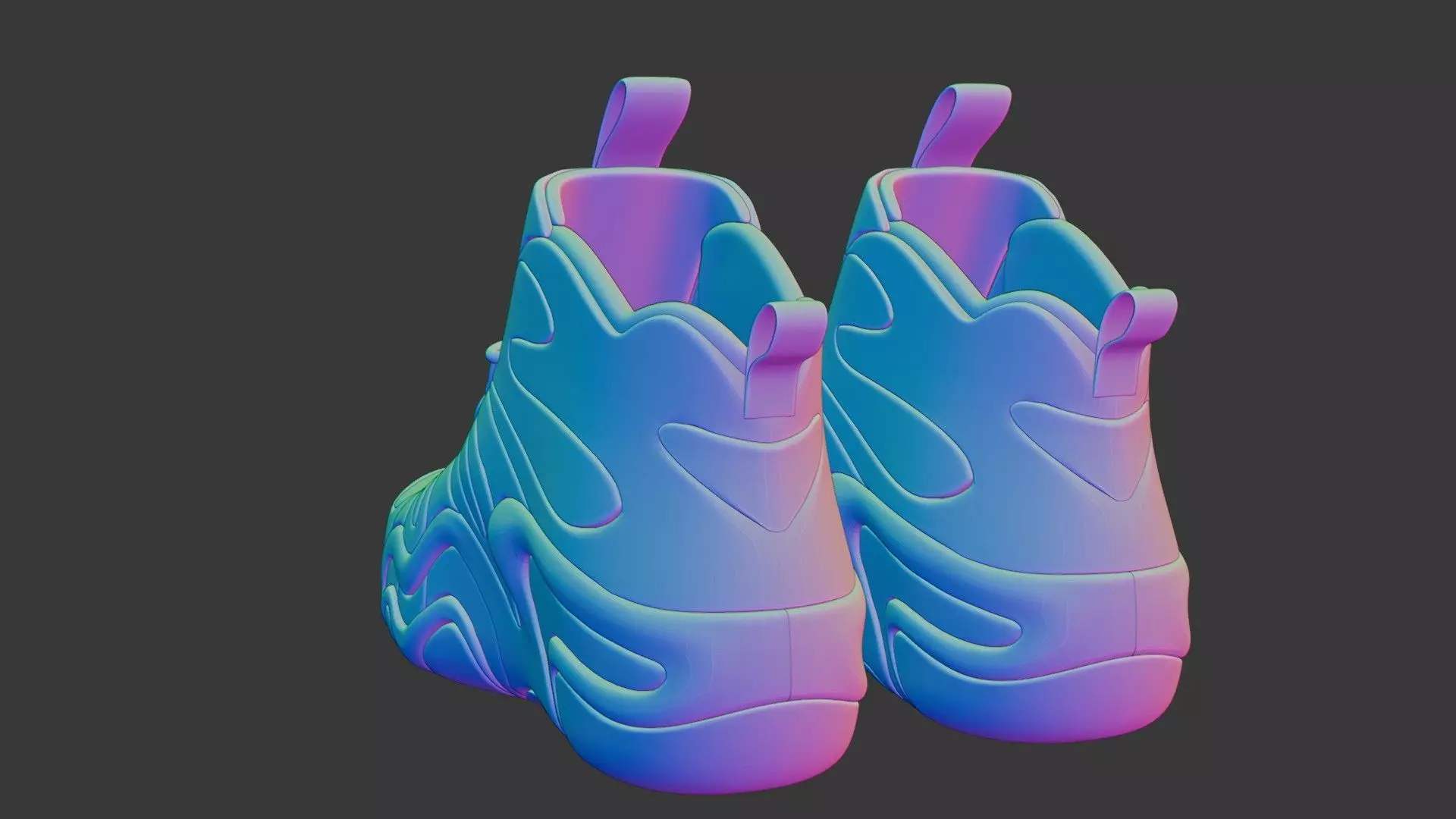 Futuristic Adidas Concept Sneakers 3D model_35