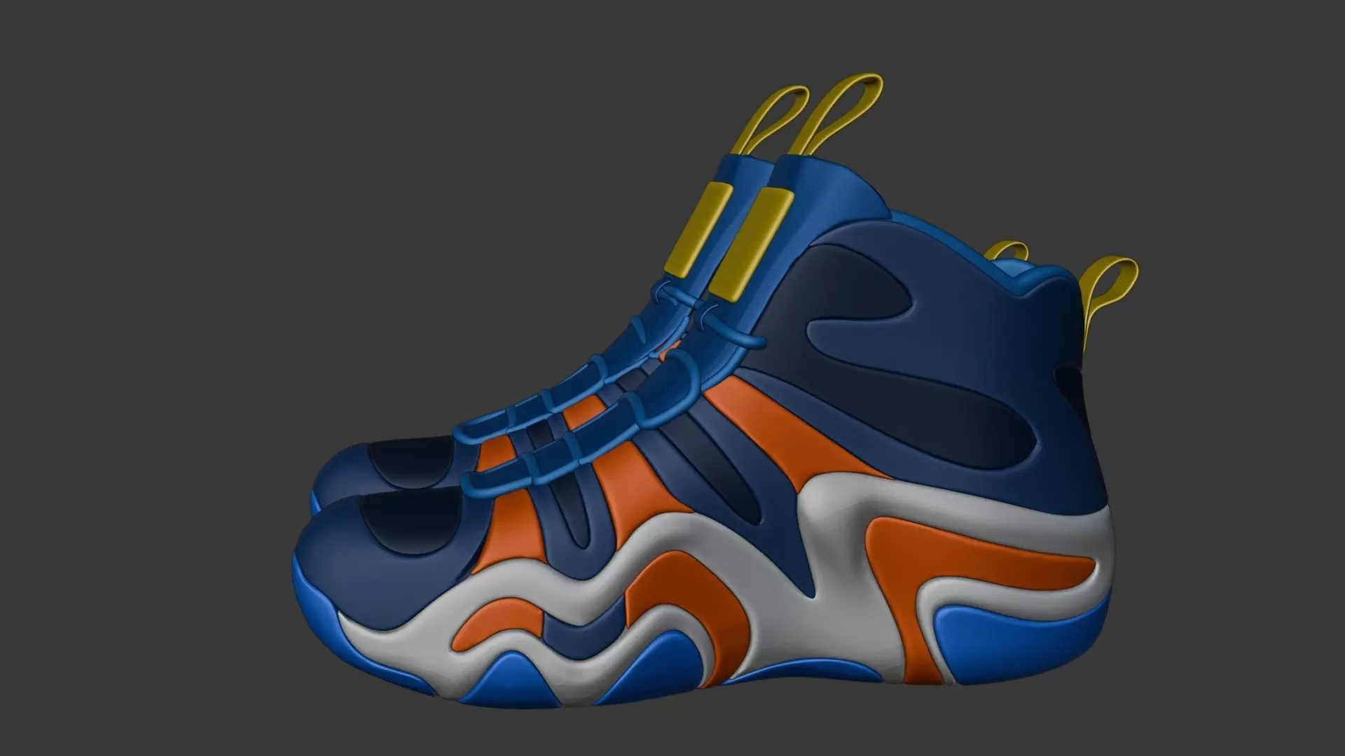 Futuristic Adidas Concept Sneakers 3D model_9