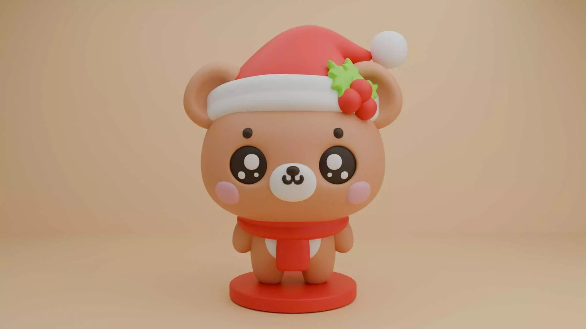 Christmas bear 3D print model