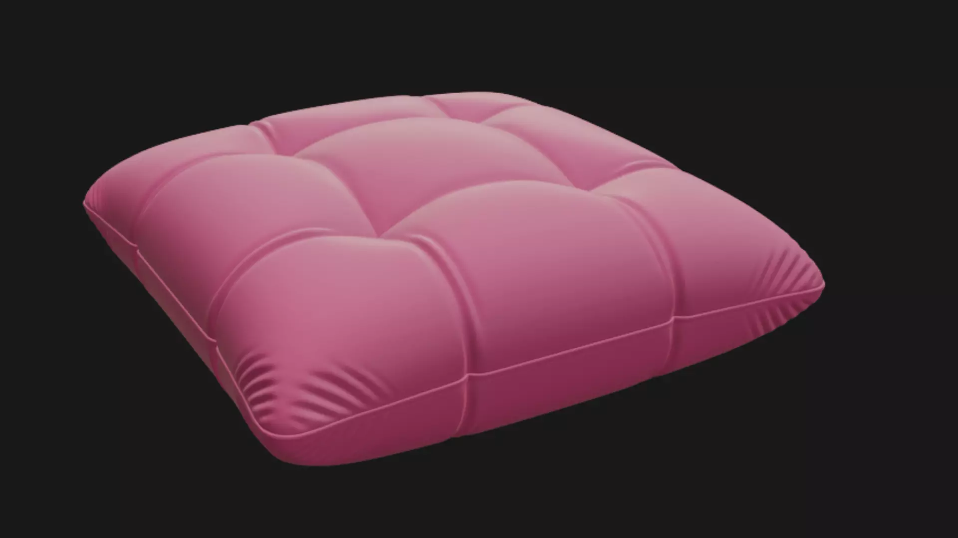 Tufted cushion 3d model 3D model_2