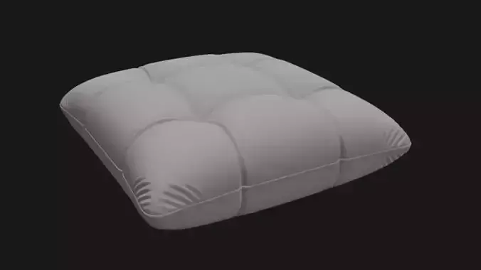 Tufted cushion 3d model