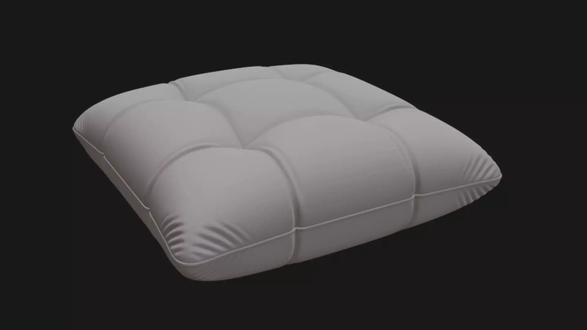 Tufted cushion 3d model 3D model_0