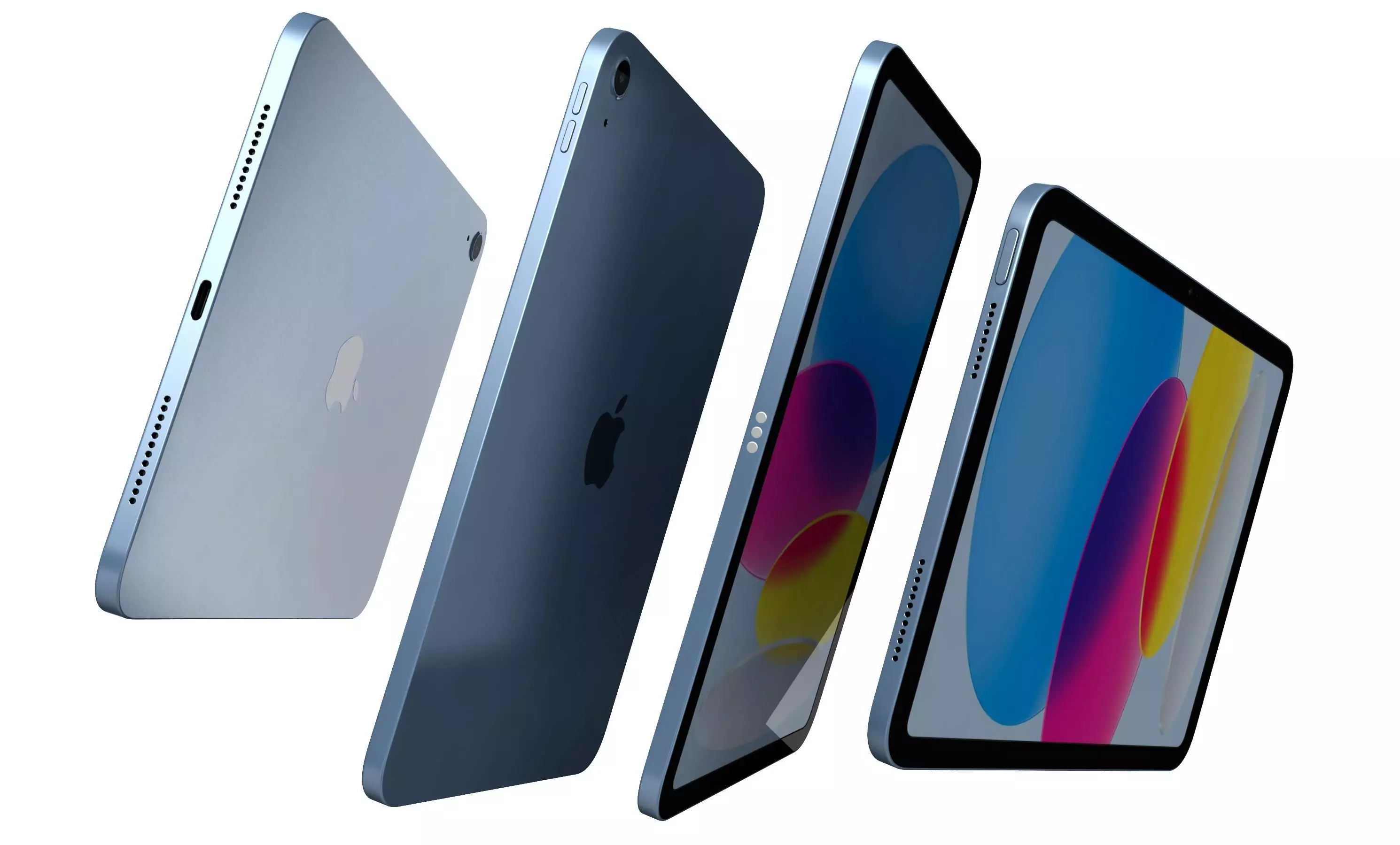 Apple iPad 2025 Blue High Poly 3D model_21