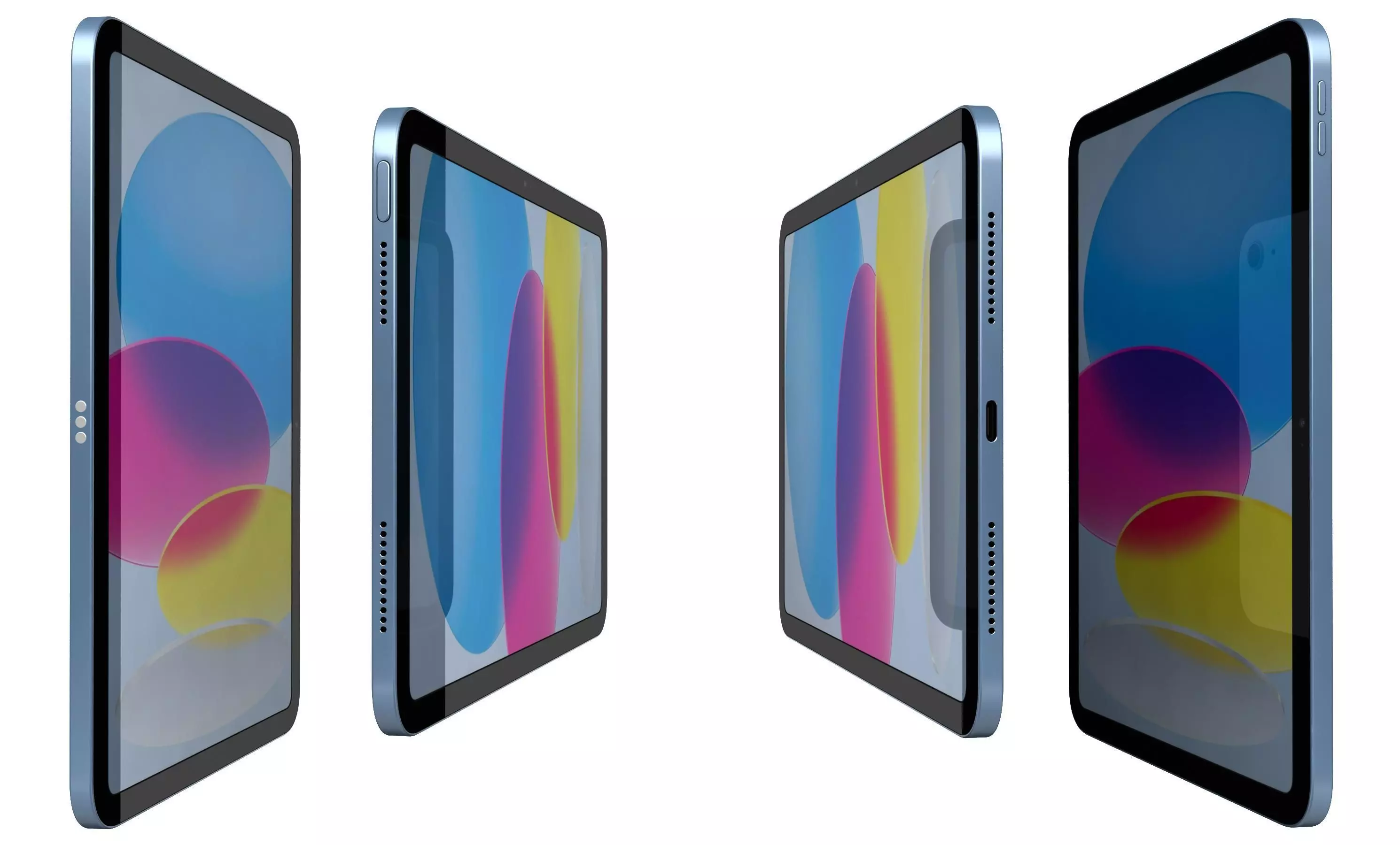 Apple iPad 2025 Blue High Poly 3D model_16