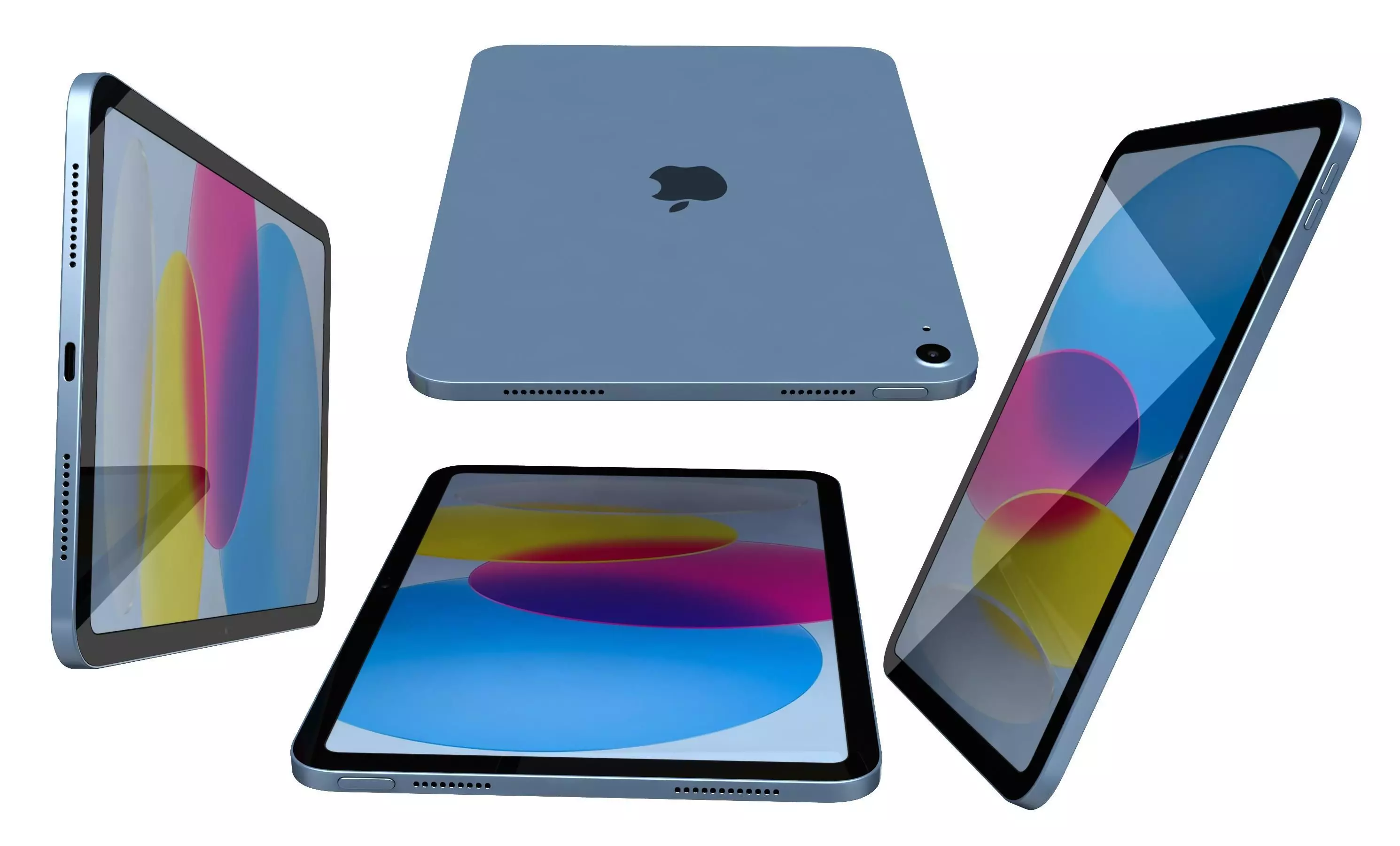 Apple iPad 2025 Blue High Poly 3D model_1