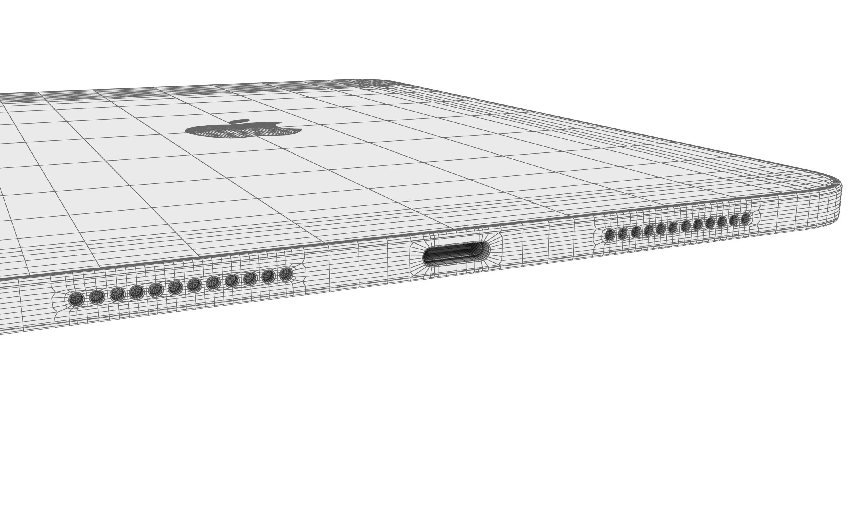 Apple iPad 2025 Blue High Poly 3D model_26