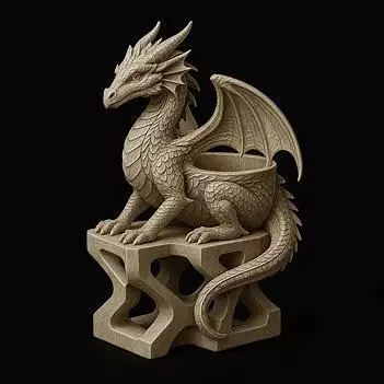 3D Flying Dragon Holder Model Mythical Design 3D print model_0