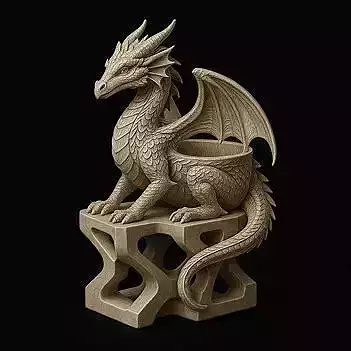 3D Flying Dragon Holder Model Mythical Design