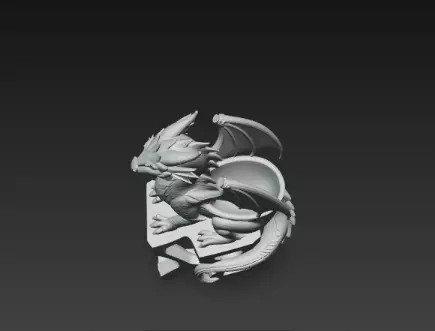 3D Flying Dragon Holder Model Mythical Design 3D print model_13