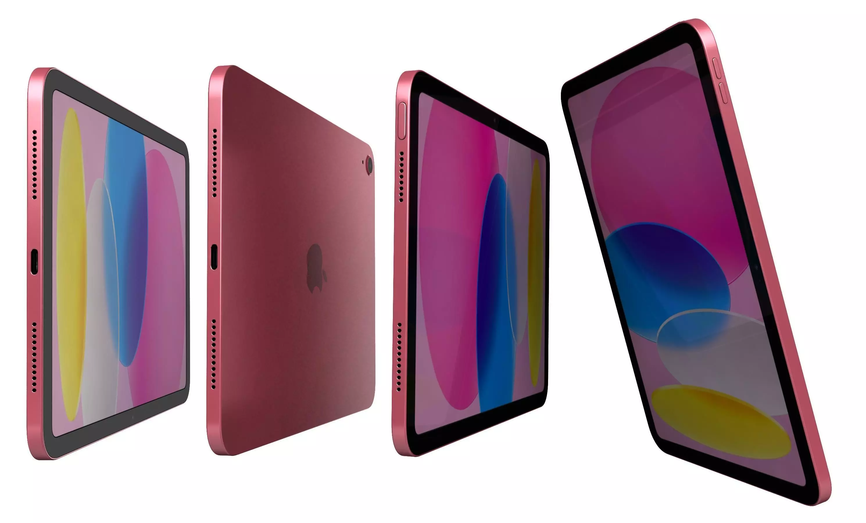 Apple iPad 2025 Pink High Poly 3D model_6