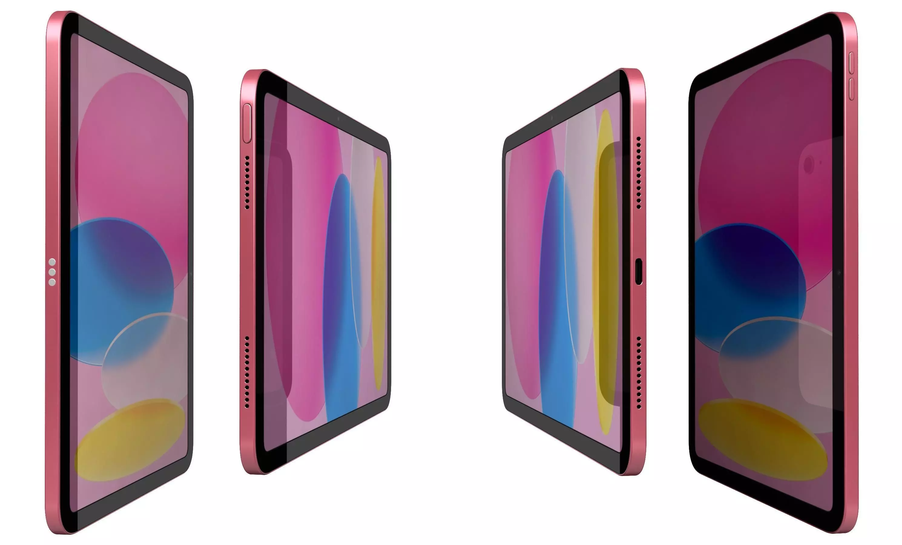 Apple iPad 2025 Pink High Poly 3D model_2