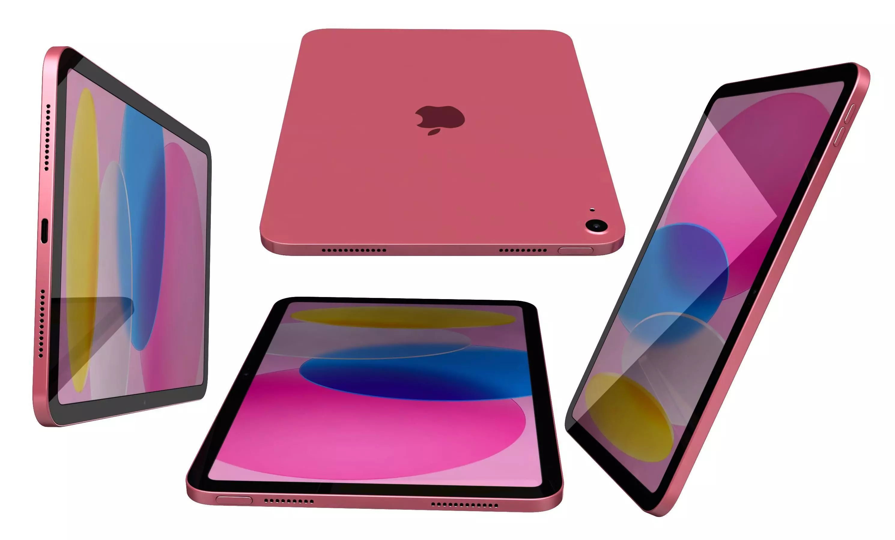 Apple iPad 2025 Pink High Poly 3D model_7