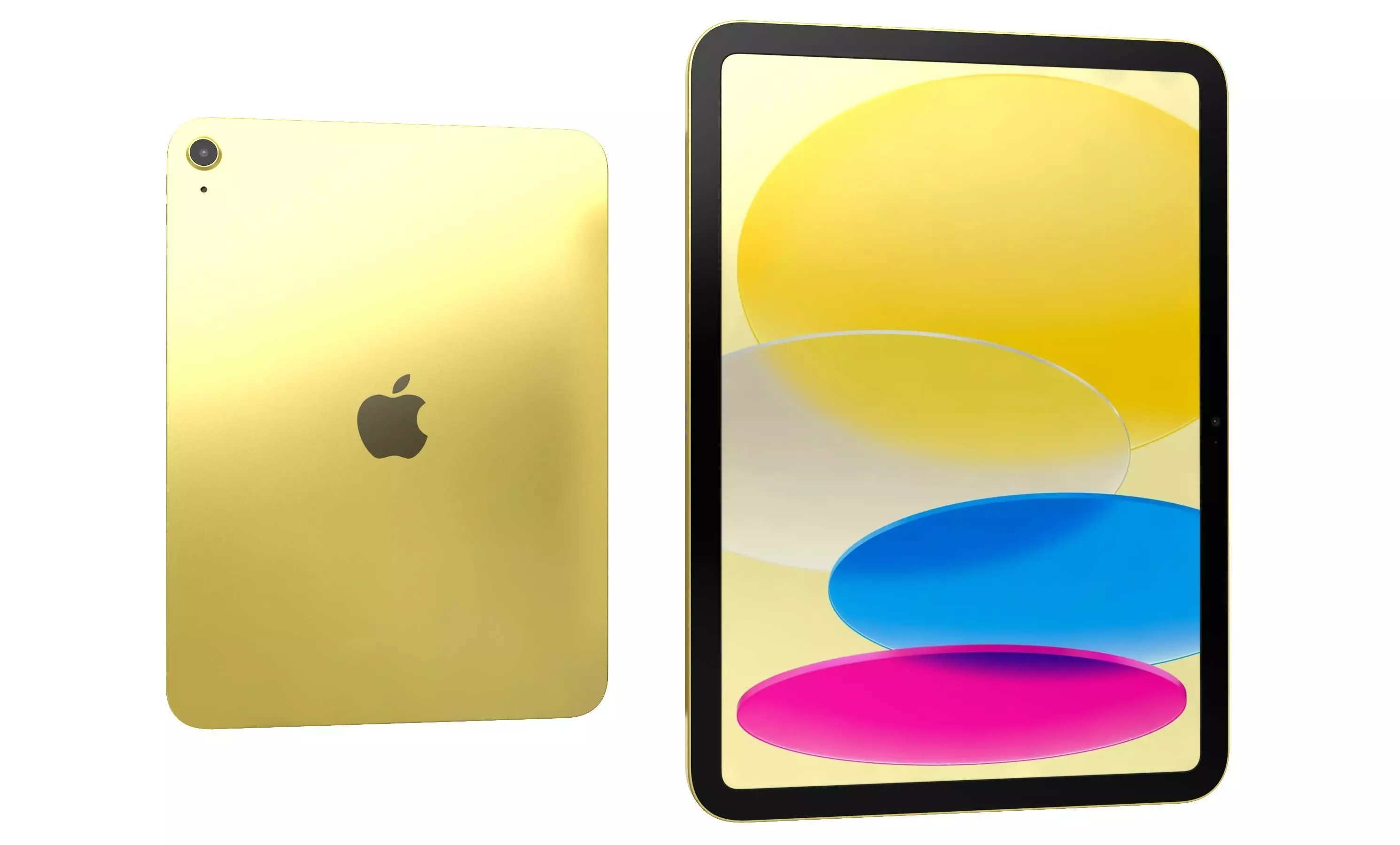 Apple iPad 2025 Yellow High Poly 3D model_29