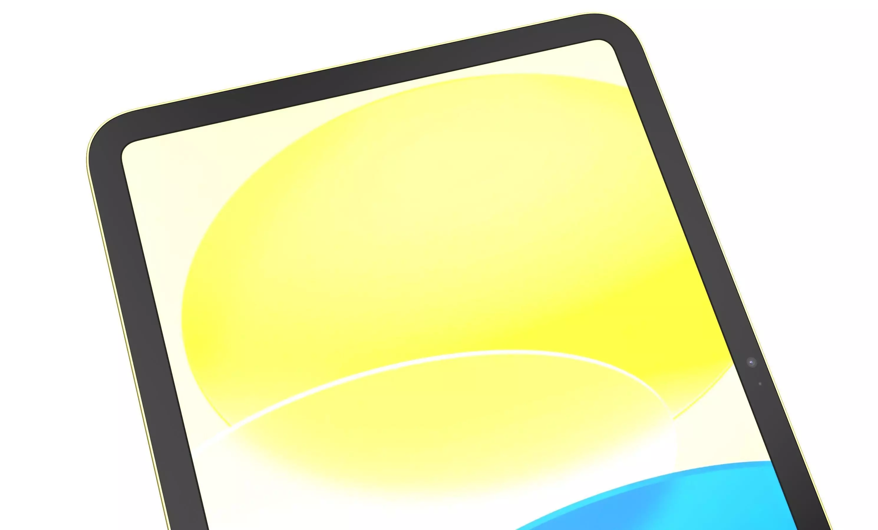 Apple iPad 2025 Yellow High Poly 3D model_8