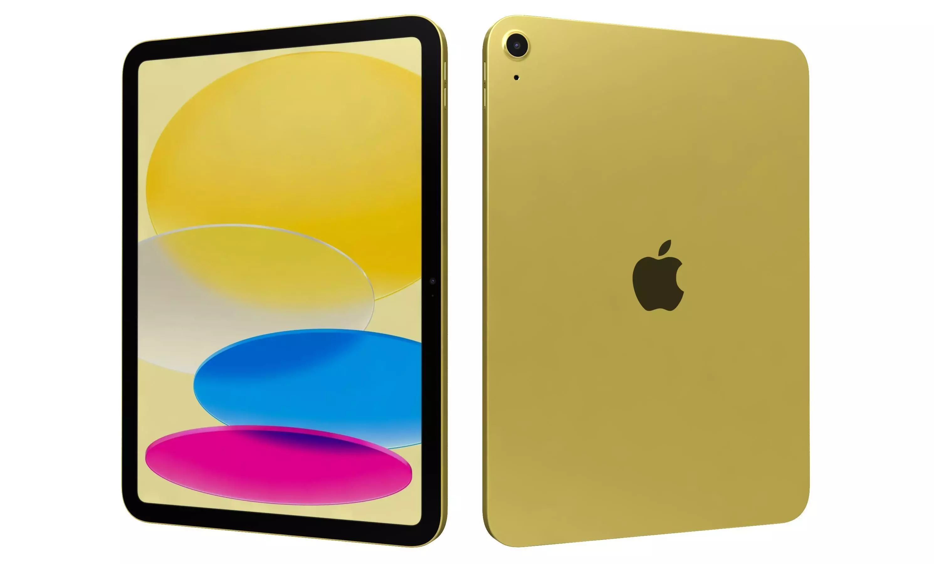 Apple iPad 2025 Yellow High Poly 3D model_25