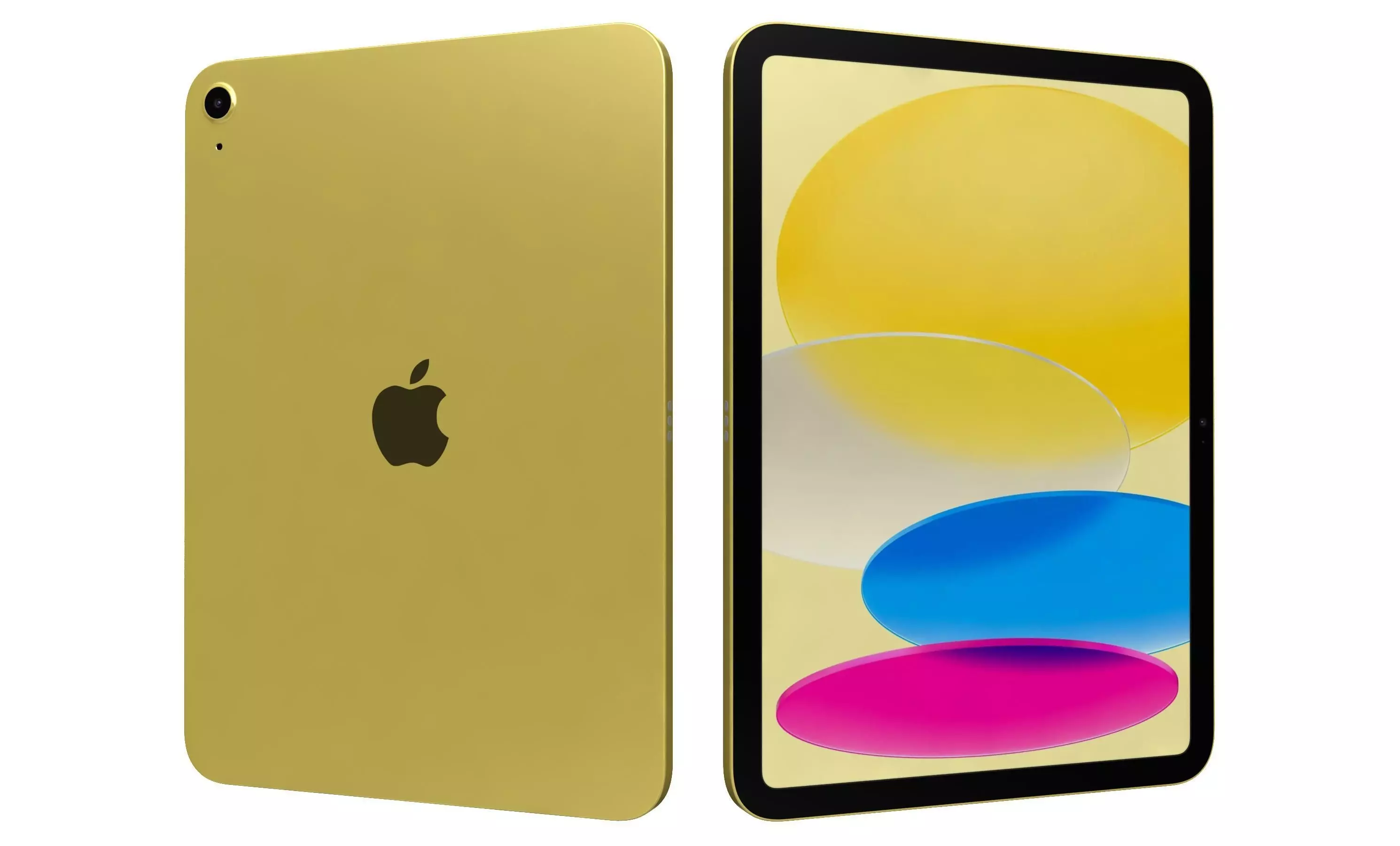 Apple iPad 2025 Yellow High Poly 3D model_27