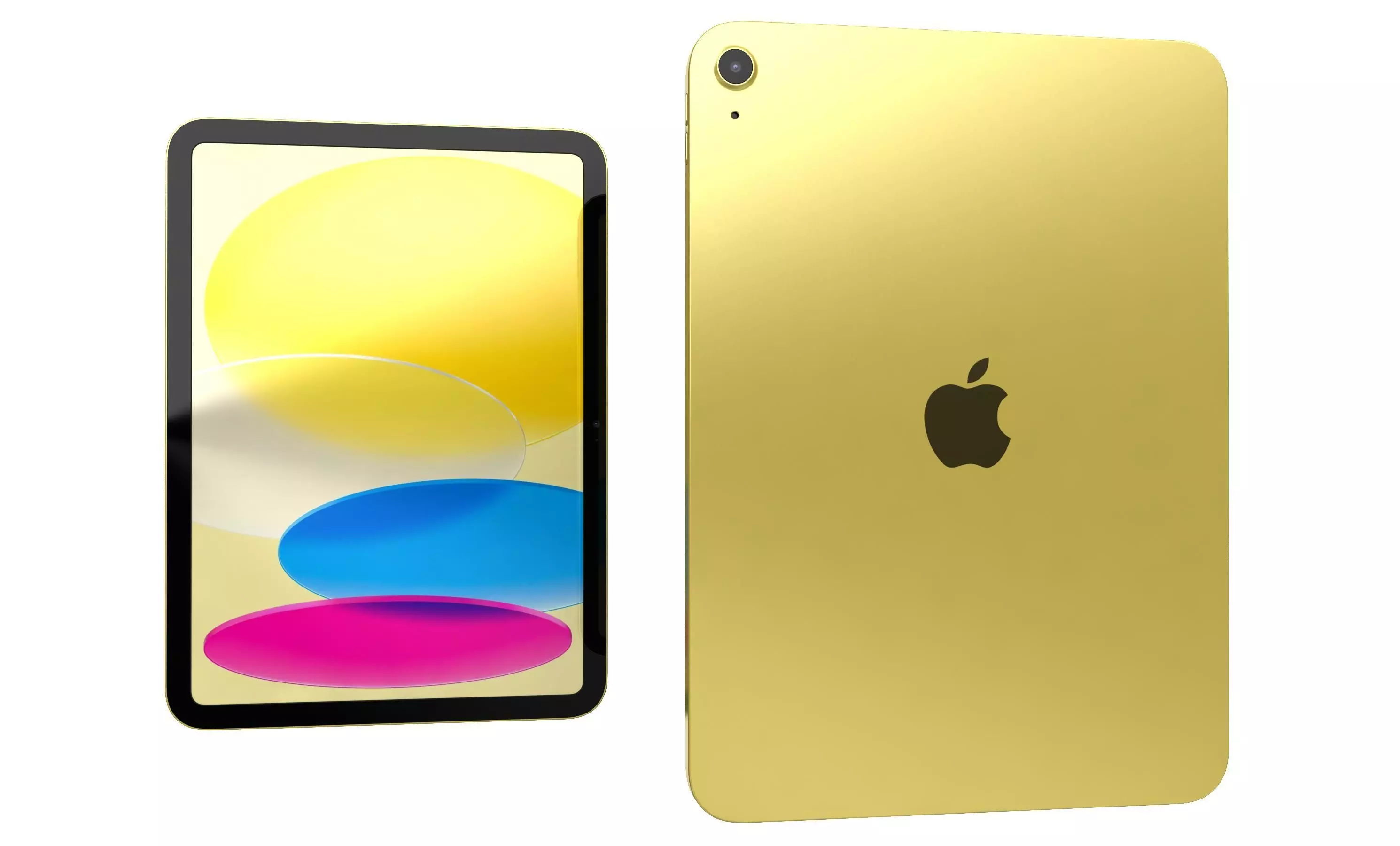 Apple iPad 2025 Yellow High Poly 3D model_1
