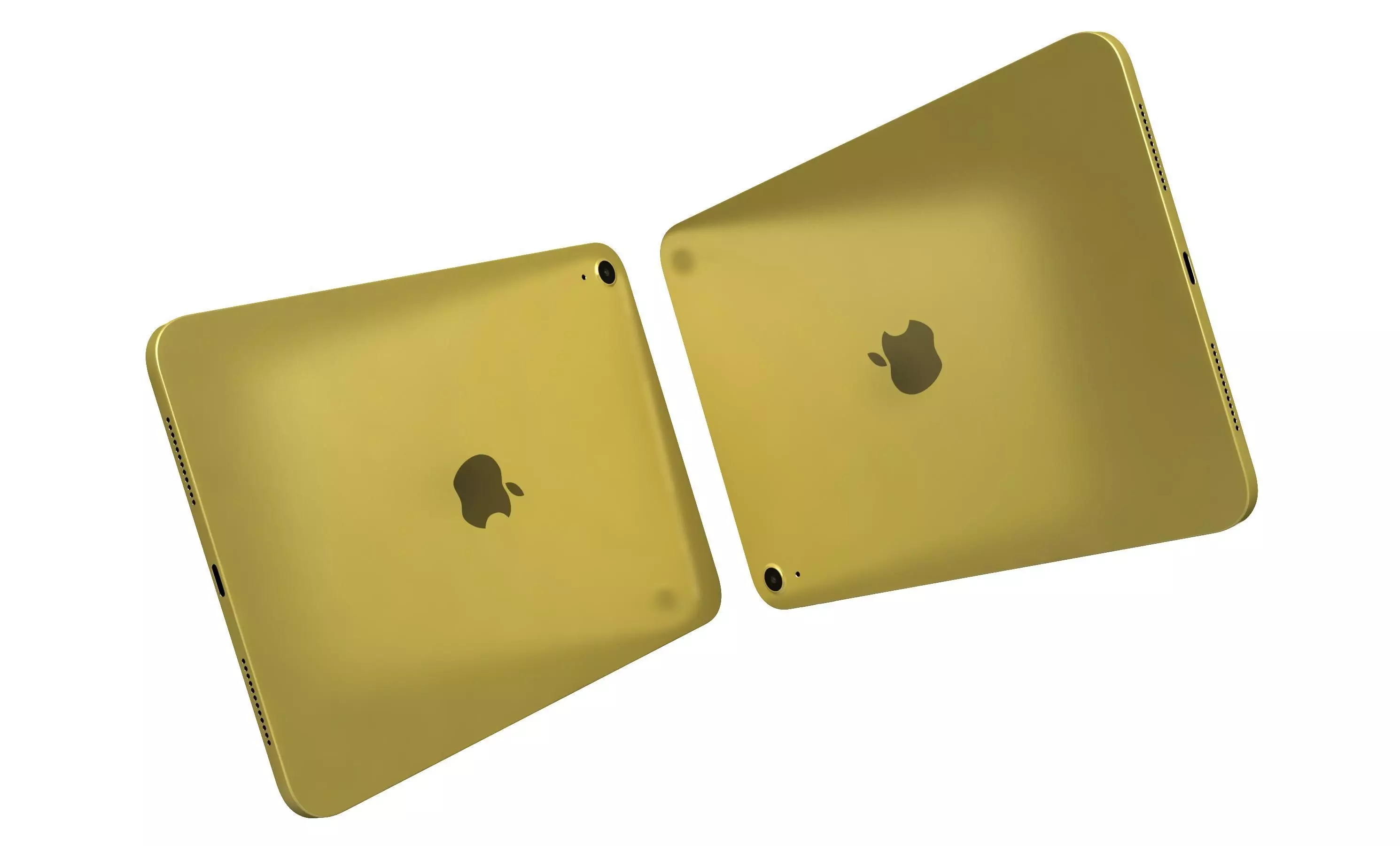 Apple iPad 2025 Yellow High Poly 3D model_4