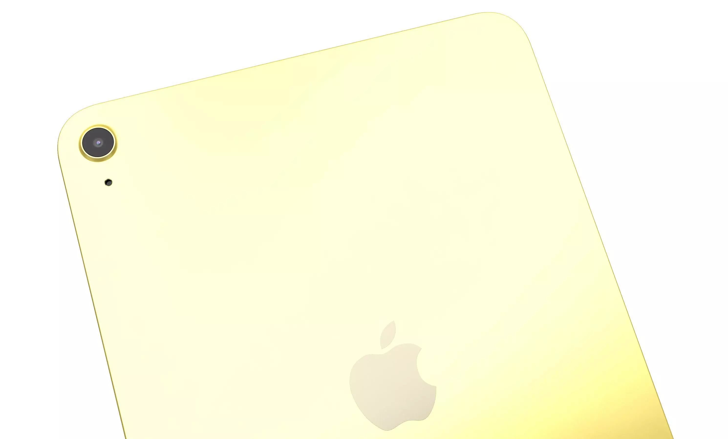 Apple iPad 2025 Yellow High Poly 3D model_9