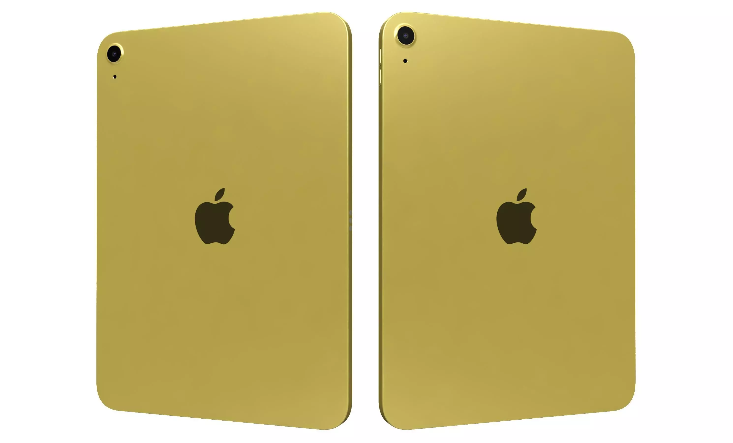 Apple iPad 2025 Yellow High Poly 3D model_26