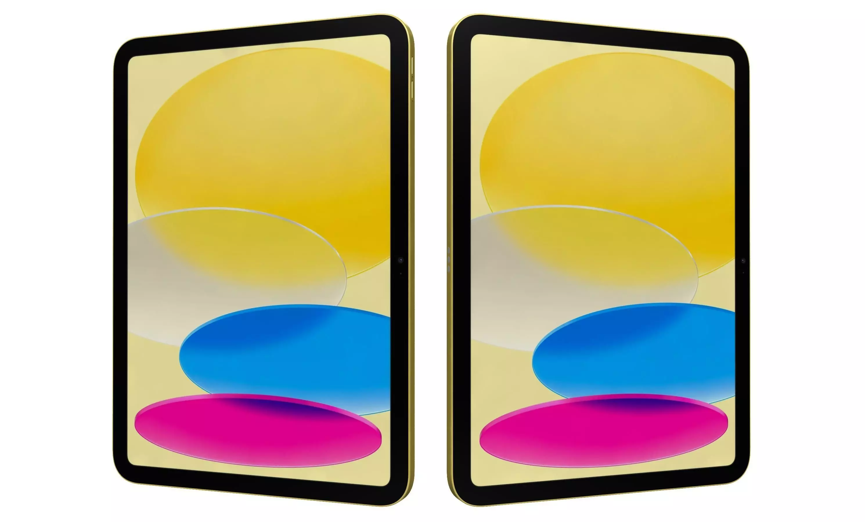 Apple iPad 2025 Yellow High Poly 3D model_28