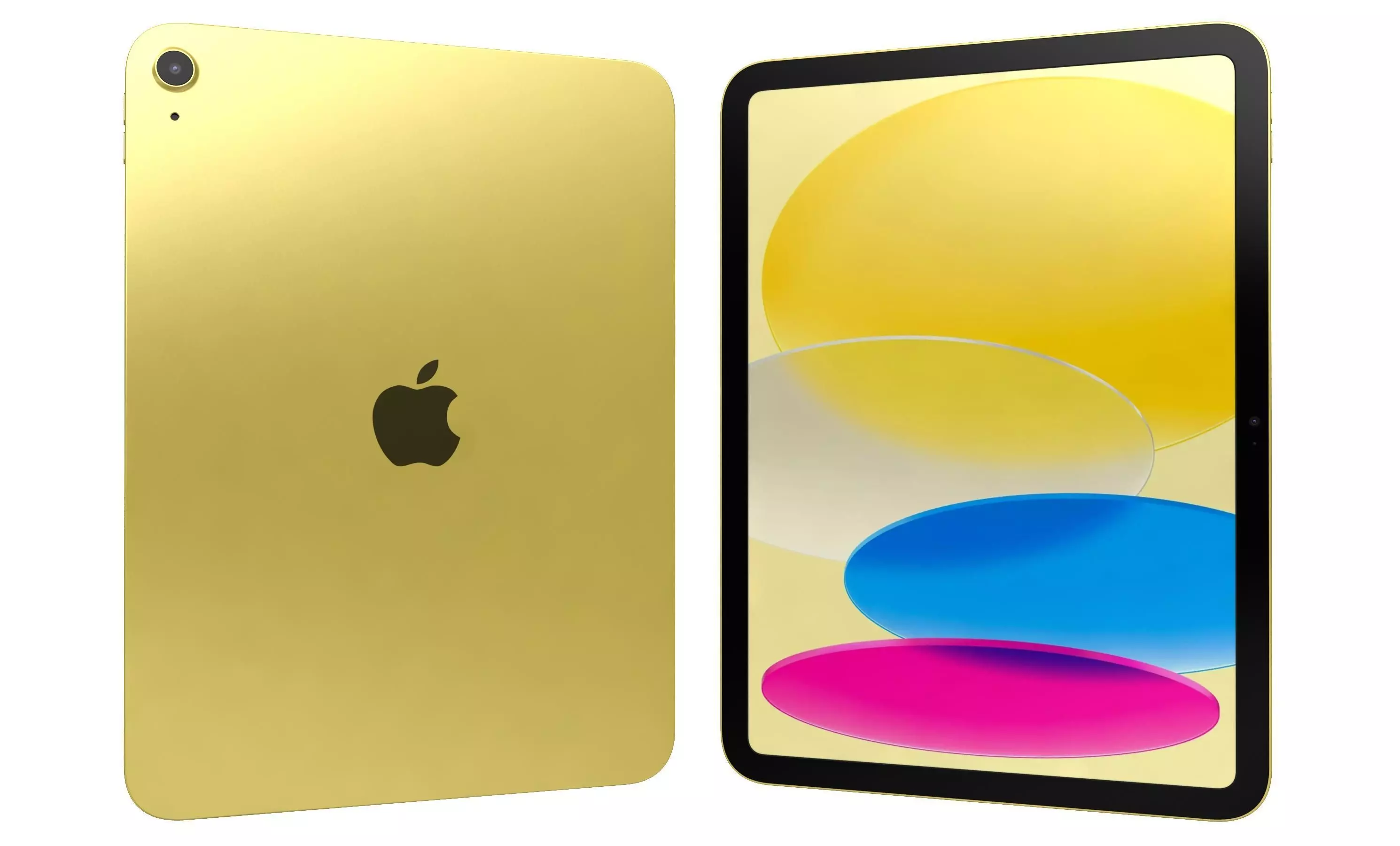 Apple iPad 2025 Yellow High Poly 3D model_0