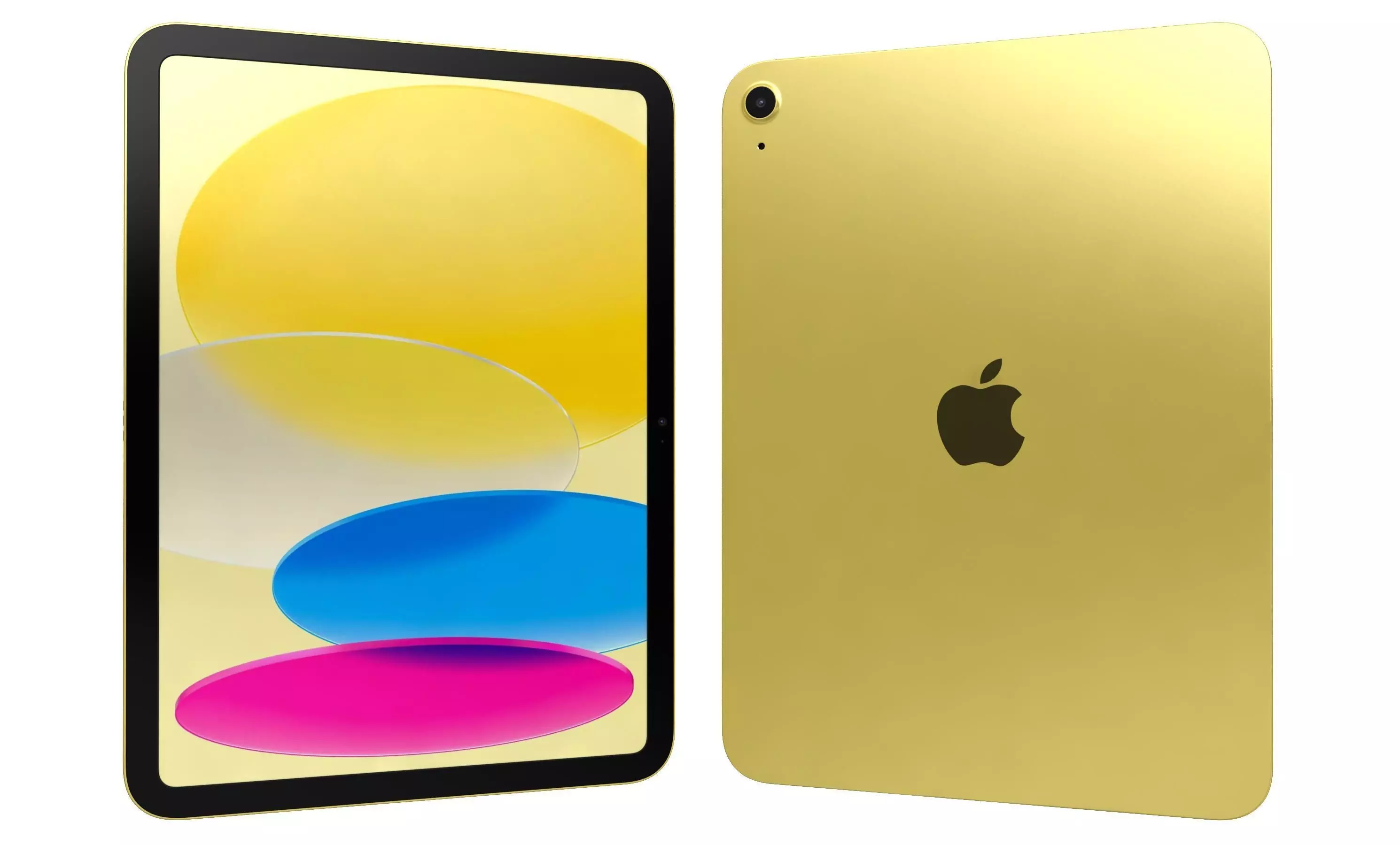 Apple iPad 2025 Yellow High Poly 3D model_21