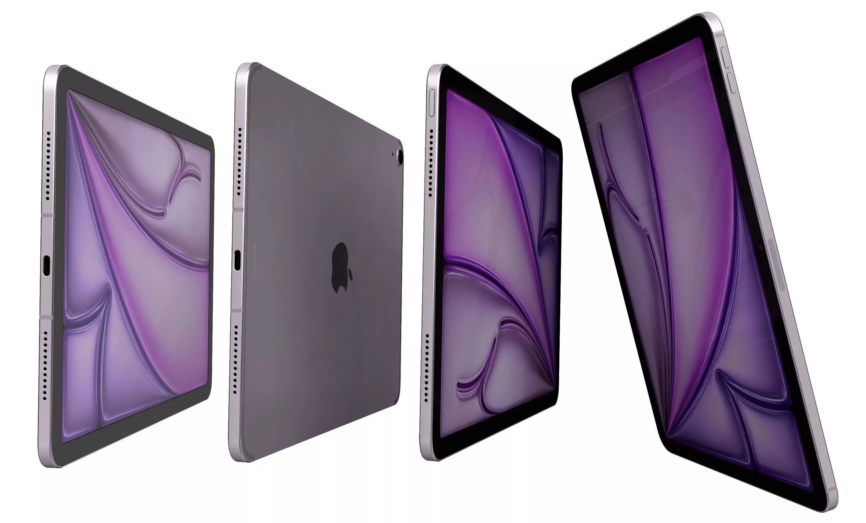 Apple iPad Air 11 2025 Purple HIGH Poly 3D model_6