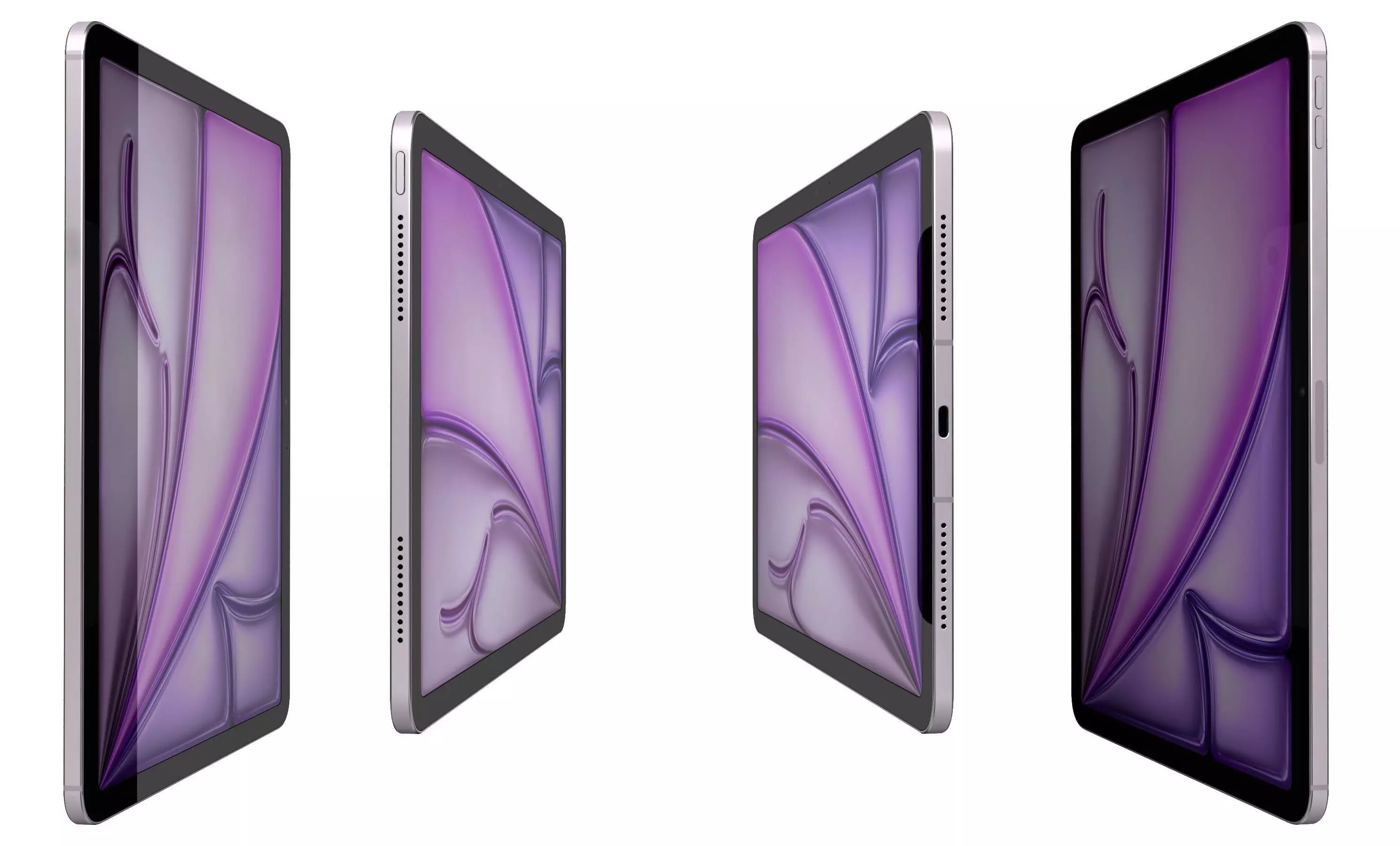 Apple iPad Air 11 2025 Purple HIGH Poly 3D model_2
