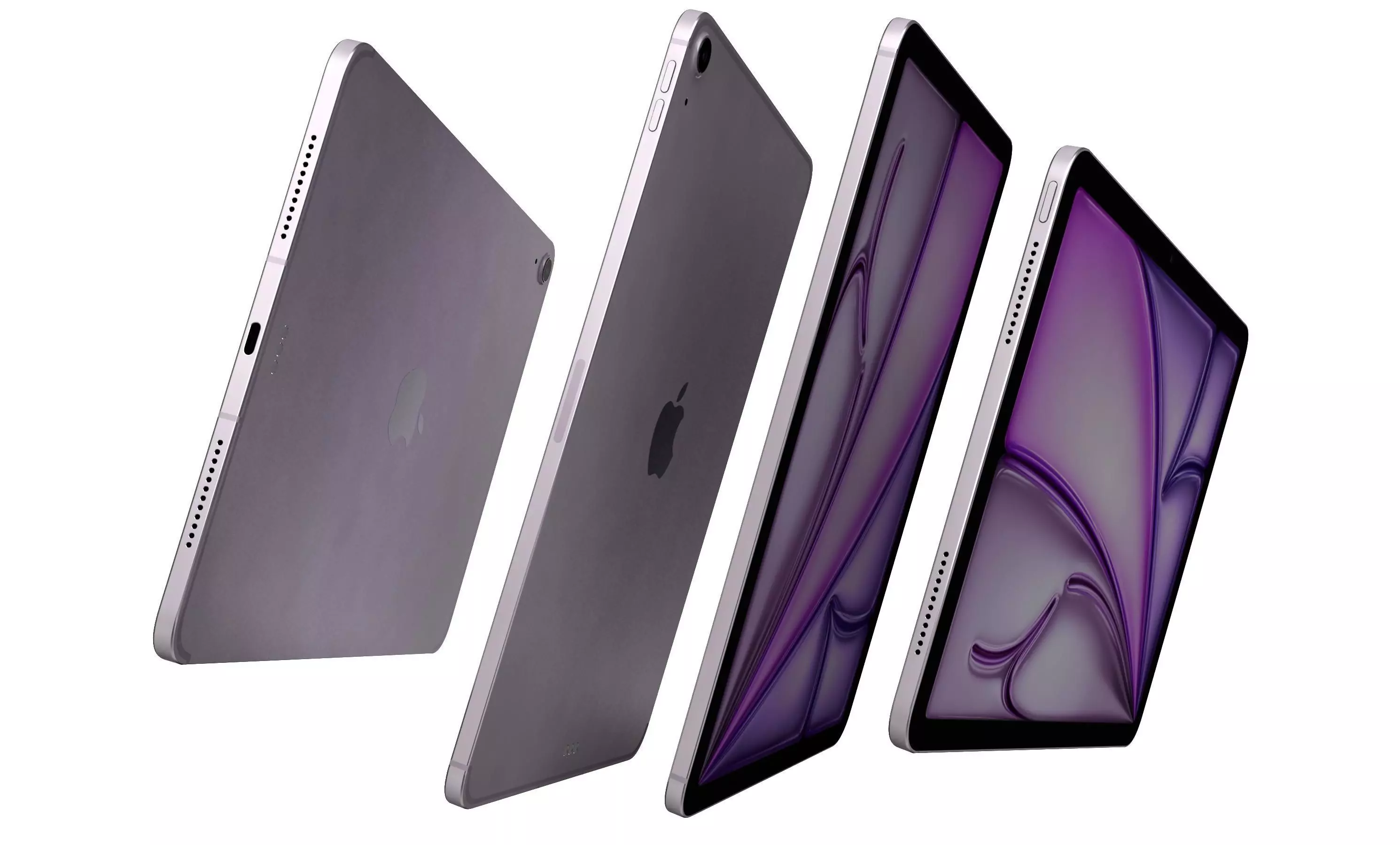 Apple iPad Air 11 2025 Purple HIGH Poly 3D model_5