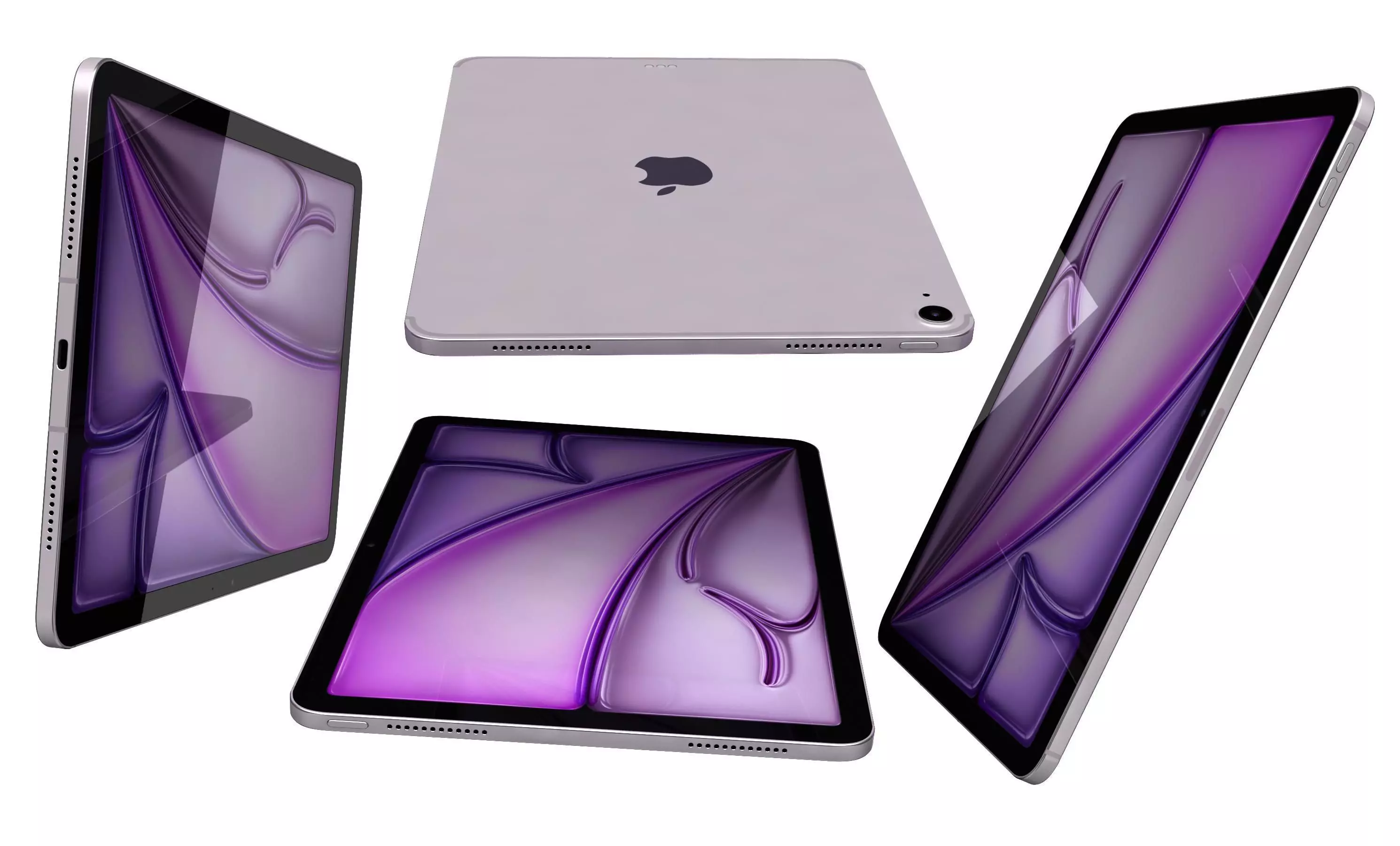 Apple iPad Air 11 2025 Purple HIGH Poly 3D model_7