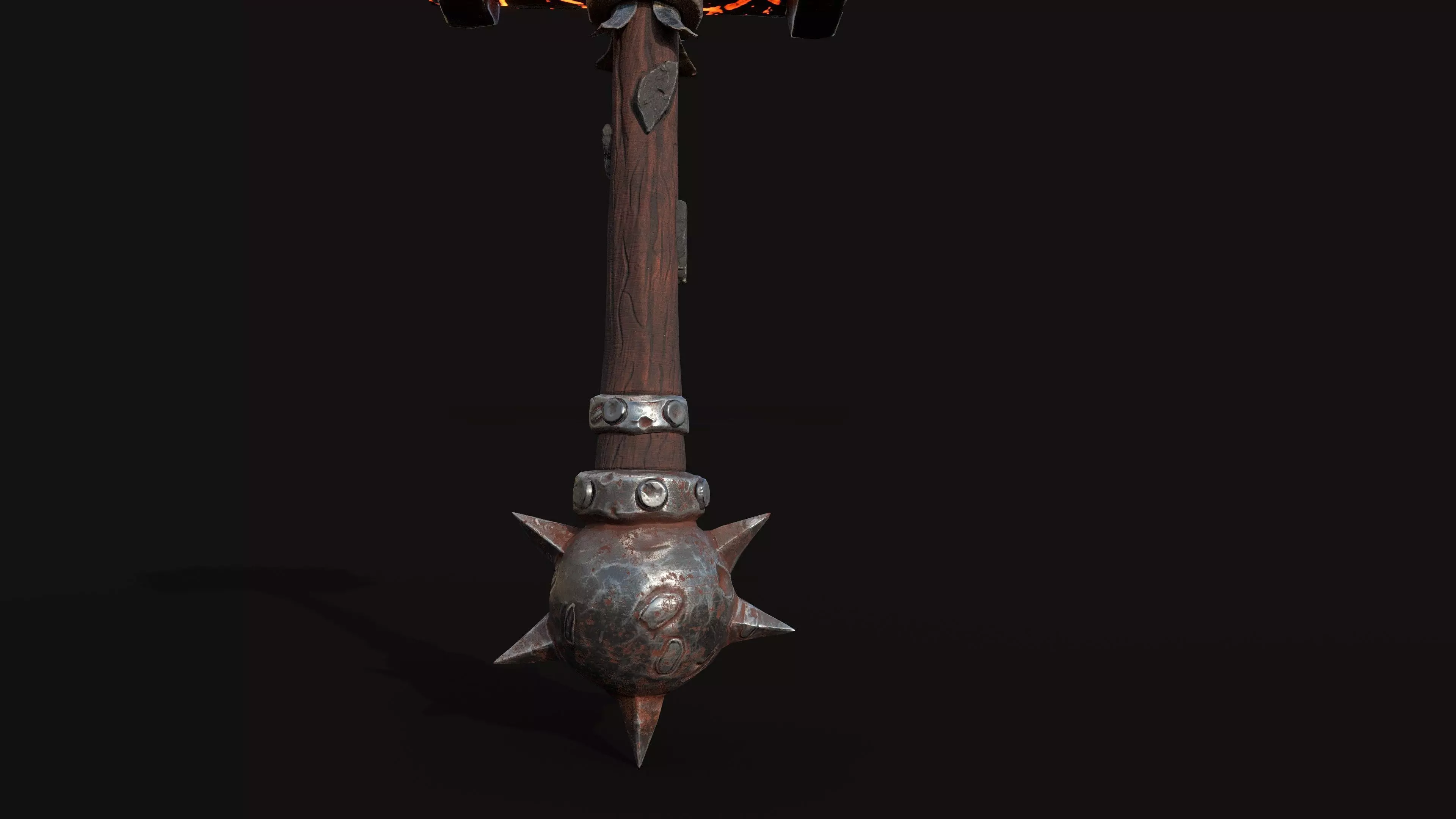 Lava Hammer of Doom Low-poly 3D model_5