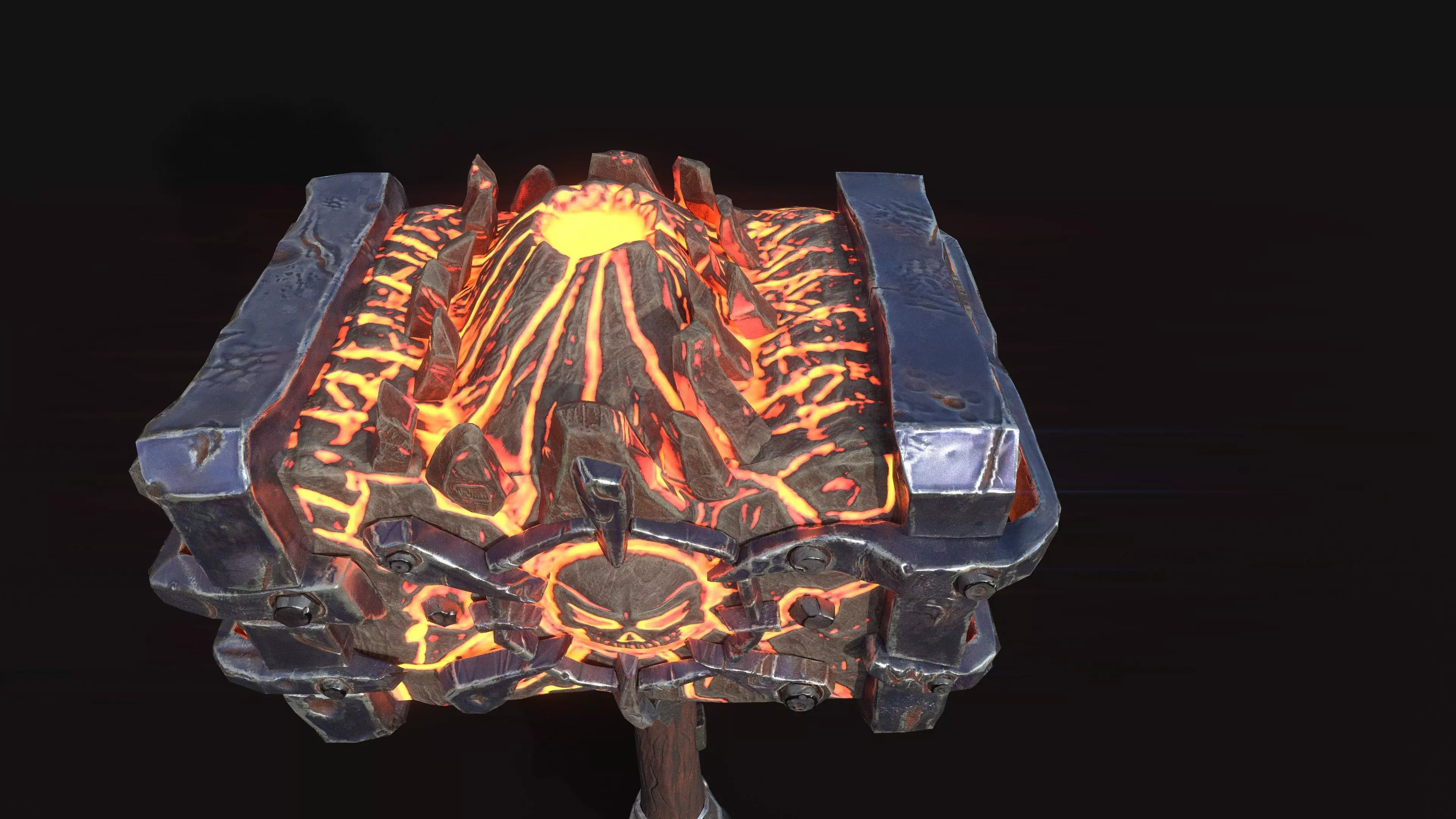 Lava Hammer of Doom Low-poly 3D model_3