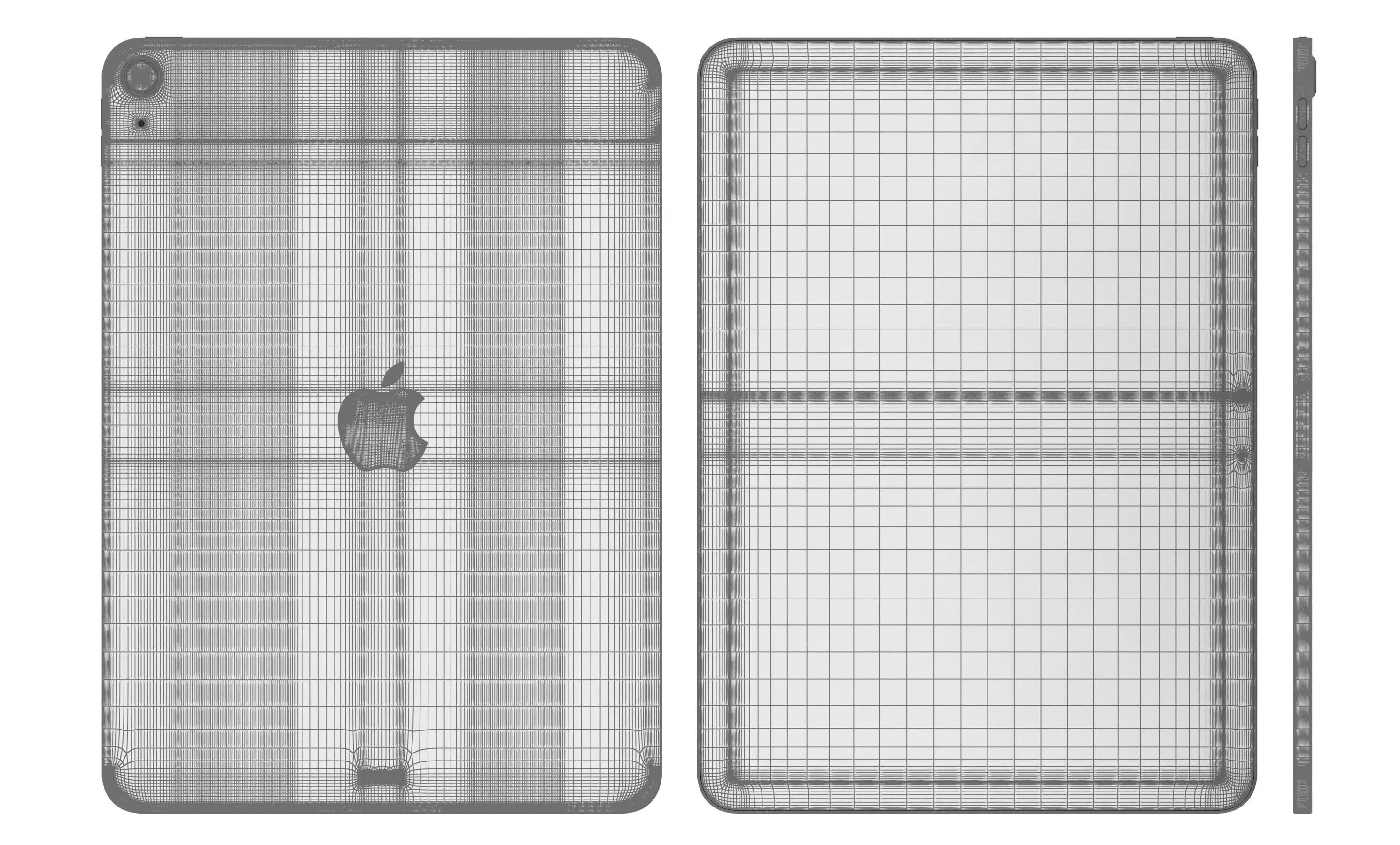 Apple iPad Air 11 2025 Starlight High poly 3D model_12