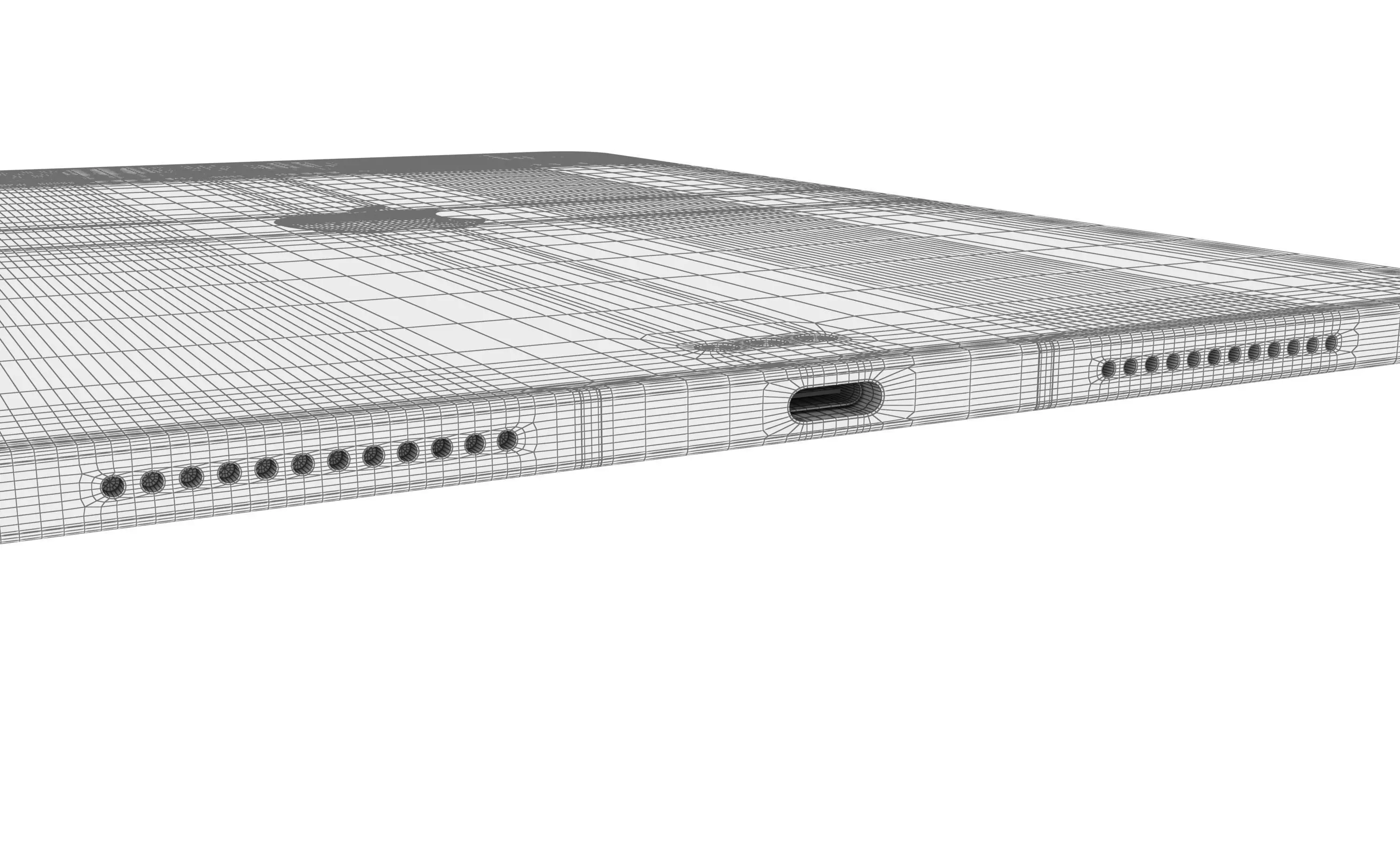 Apple iPad Air 11 2025 Starlight High poly 3D model_19