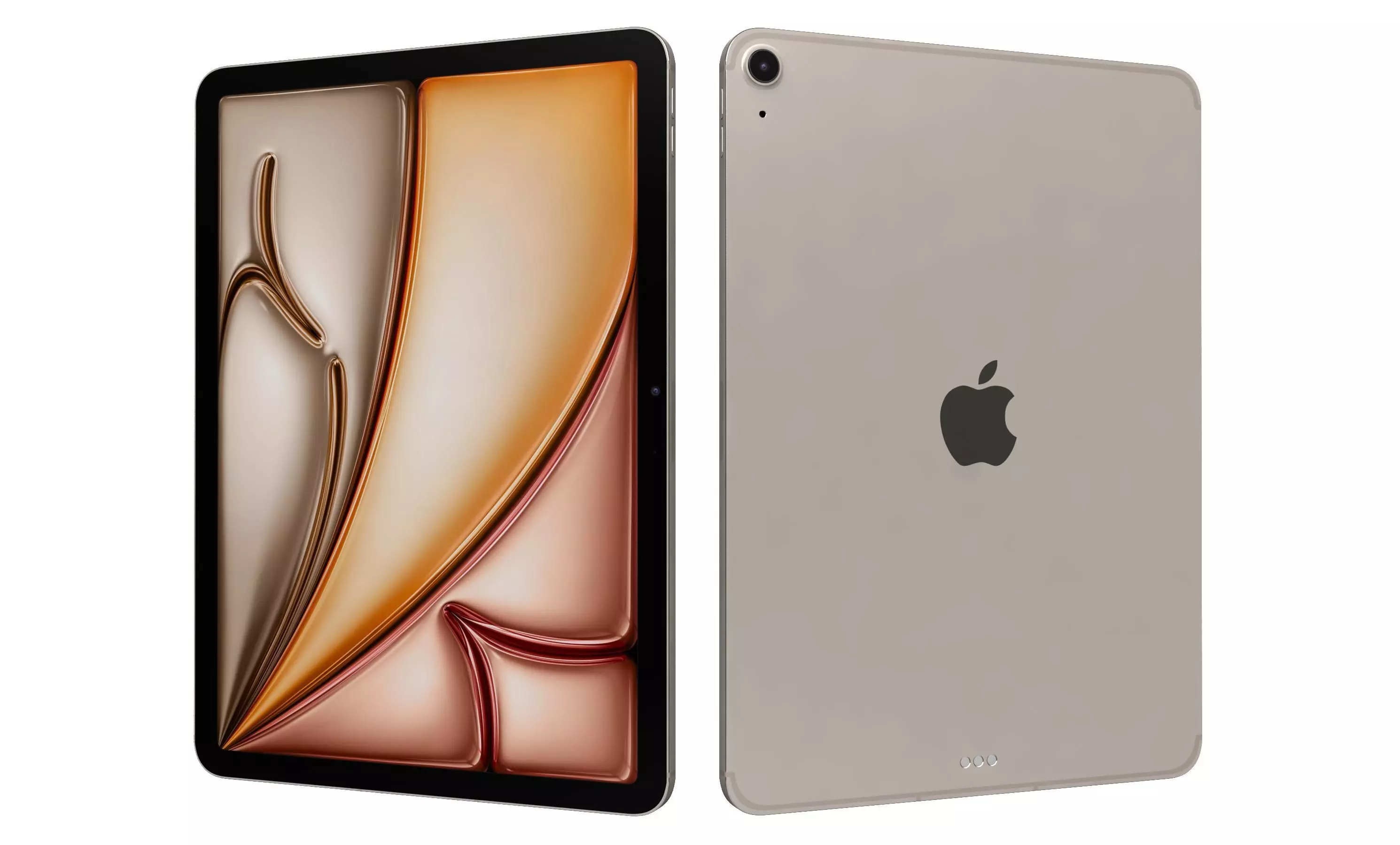 Apple iPad Air 11 2025 Starlight High poly 3D model_22