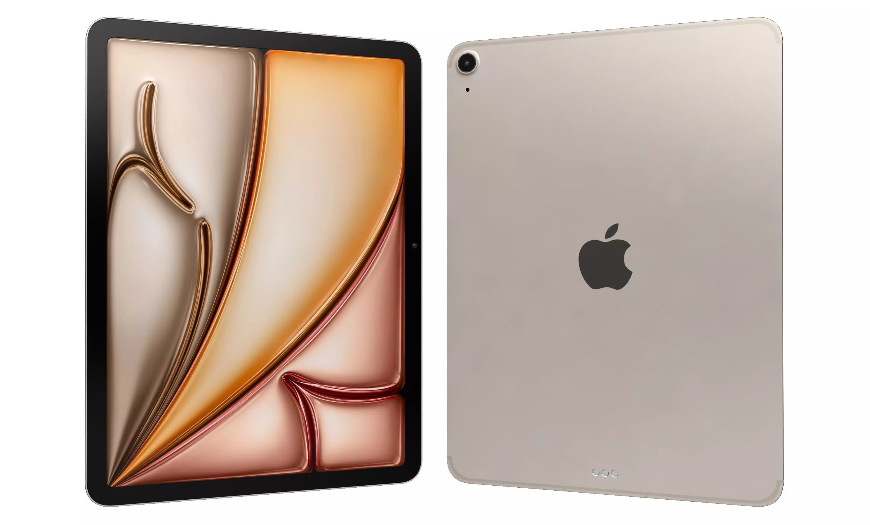 Apple iPad Air 11 2025 Starlight High poly 3D model_17