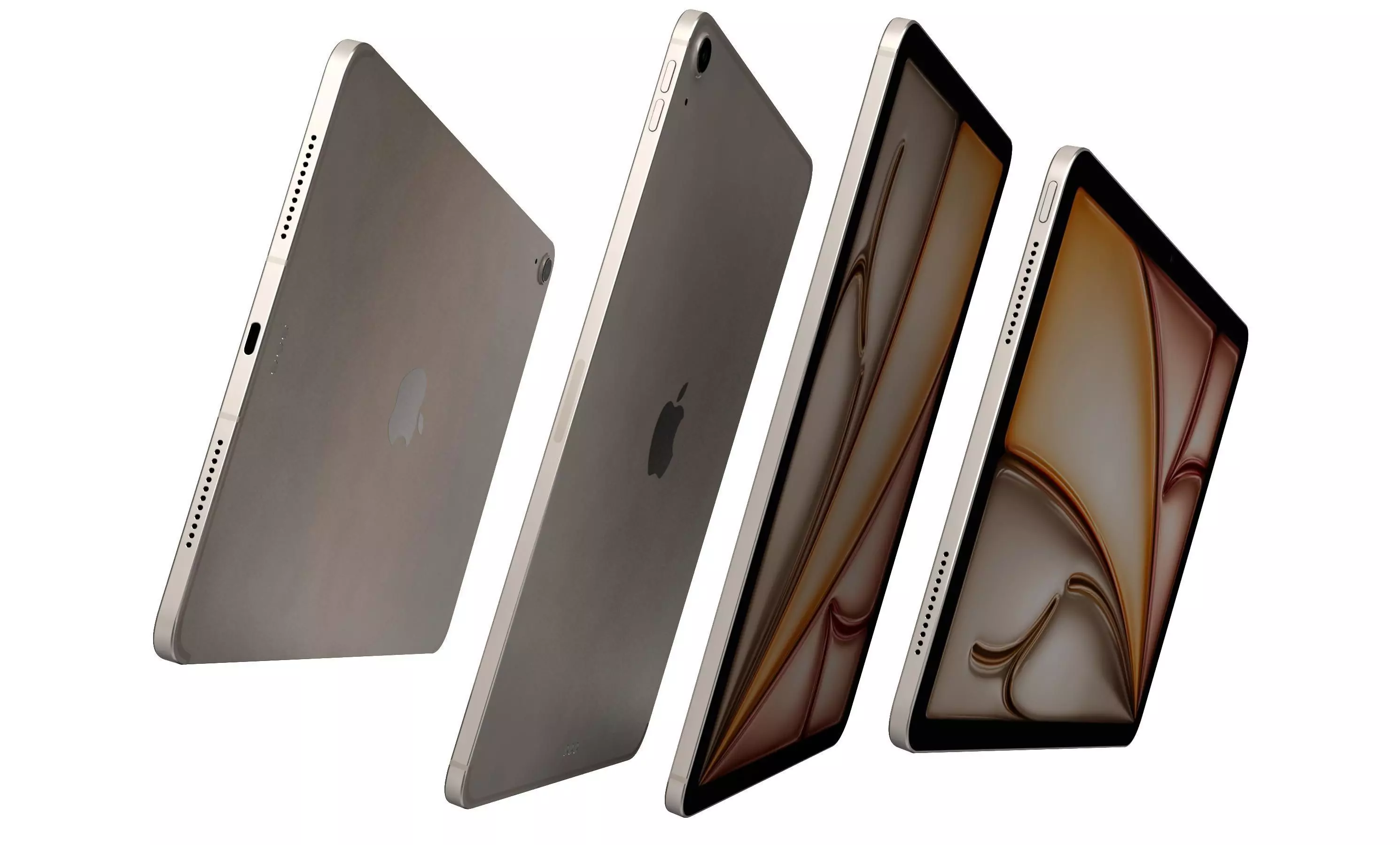 Apple iPad Air 11 2025 Starlight High poly 3D model_5