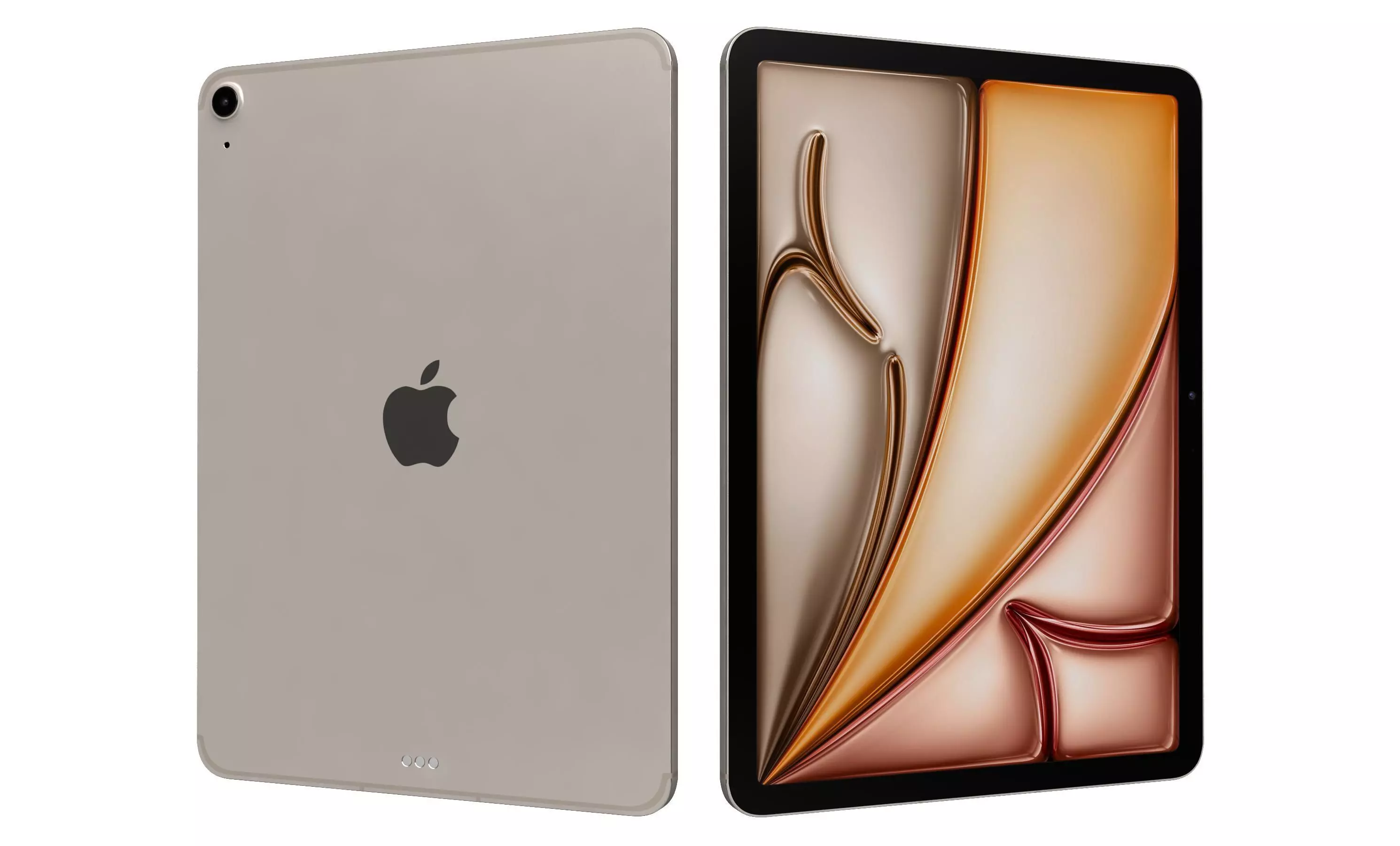 Apple iPad Air 11 2025 Starlight High poly 3D model_23