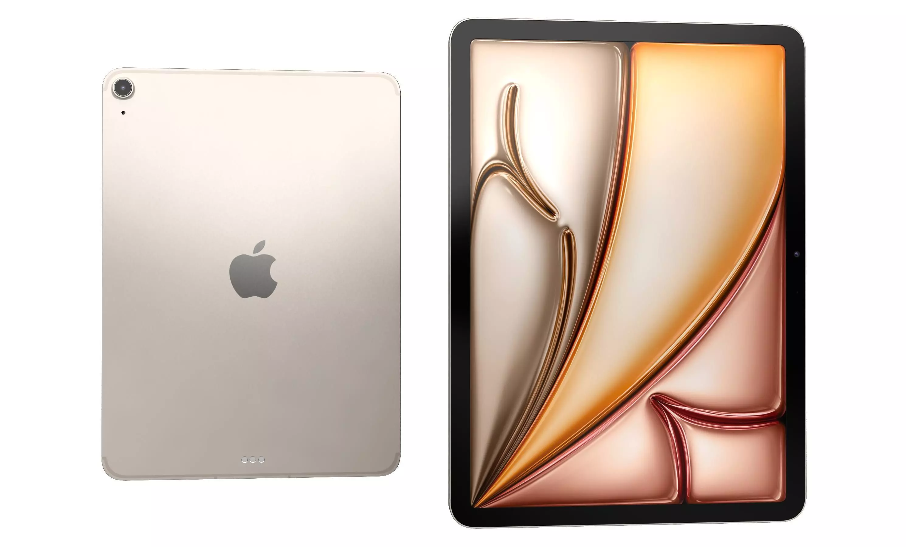 Apple iPad Air 11 2025 Starlight High poly 3D model_24